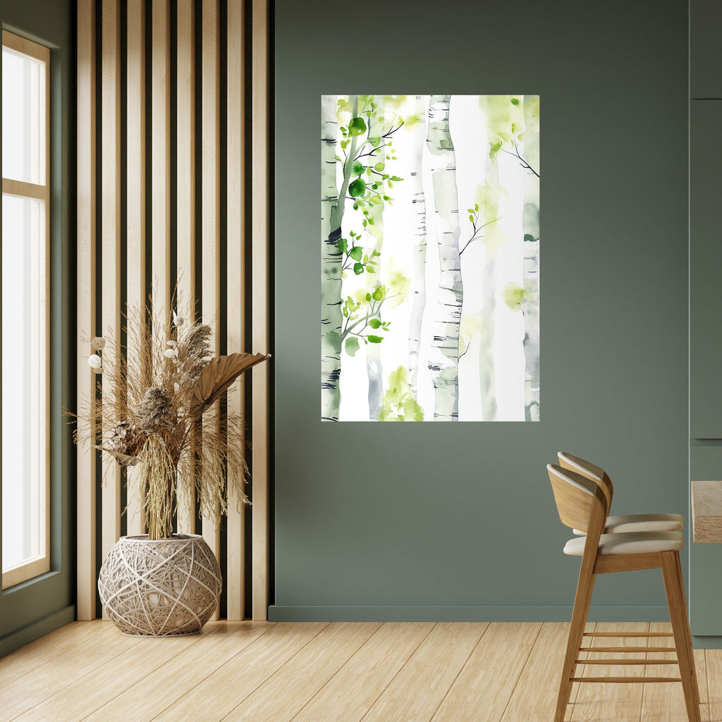 BIRCHY SOLACE Peel and Stick Vertical Poster