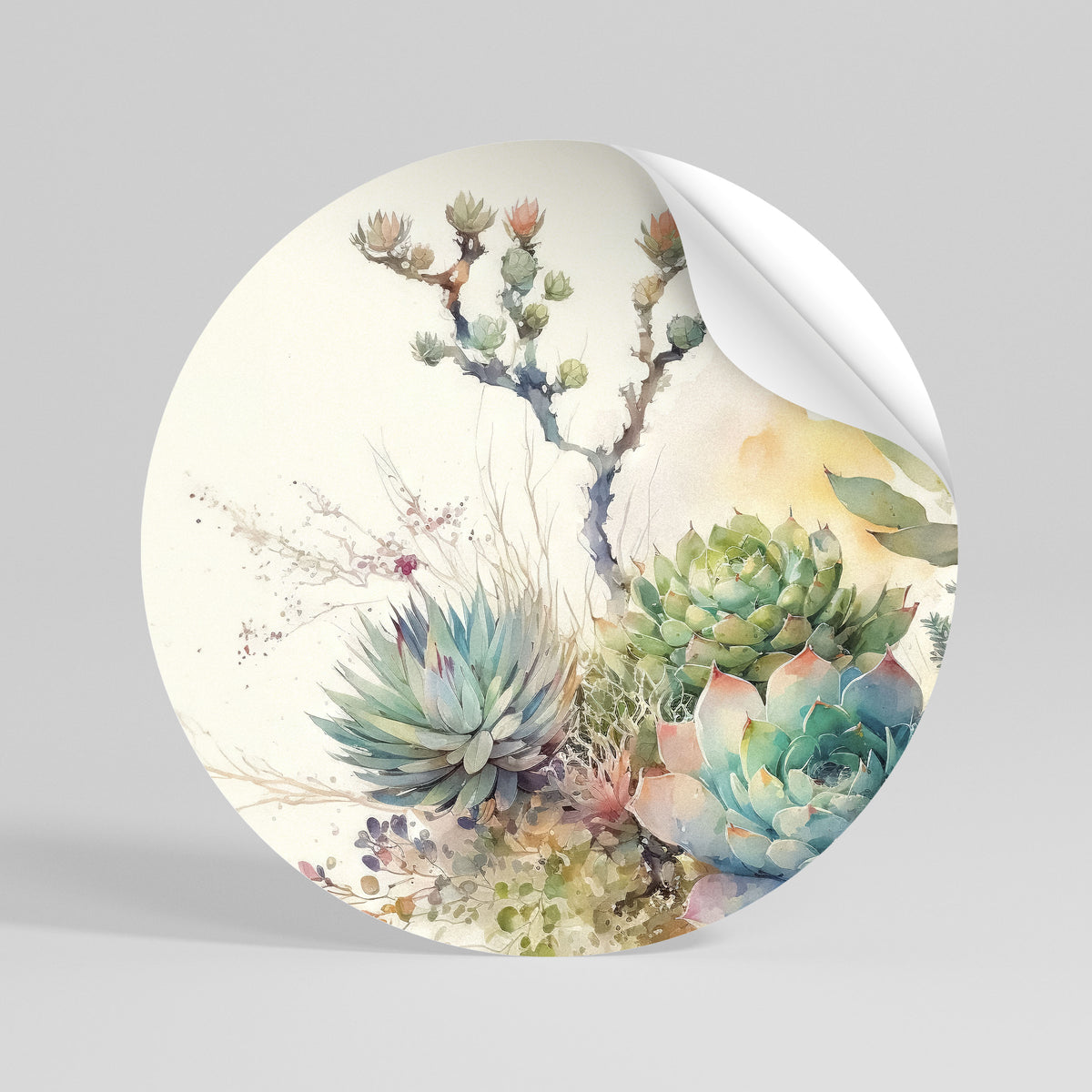 SECRET GARDEN Peel and Stick Round Sticker