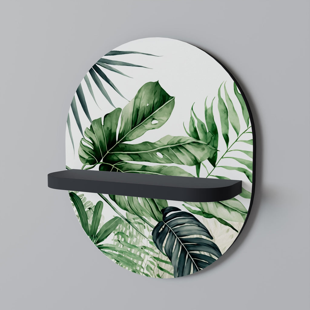 Οβάλ Ράφι MONSTERA DREAM σε Μαύρο Φινίρισμα
