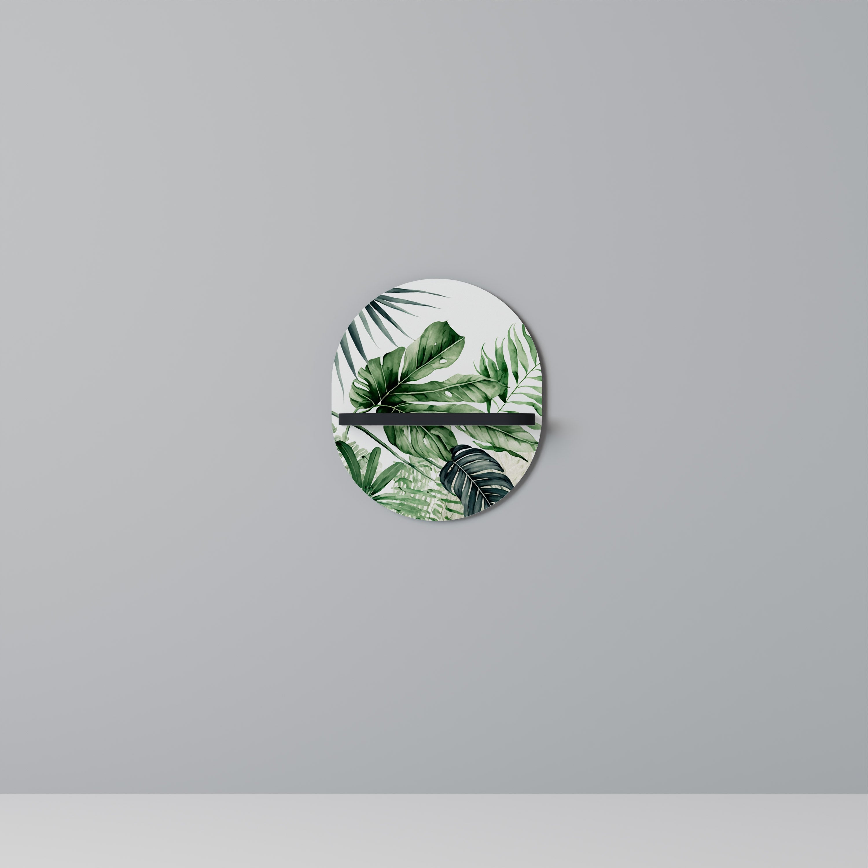 Οβάλ Ράφι MONSTERA DREAM σε Μαύρο Φινίρισμα