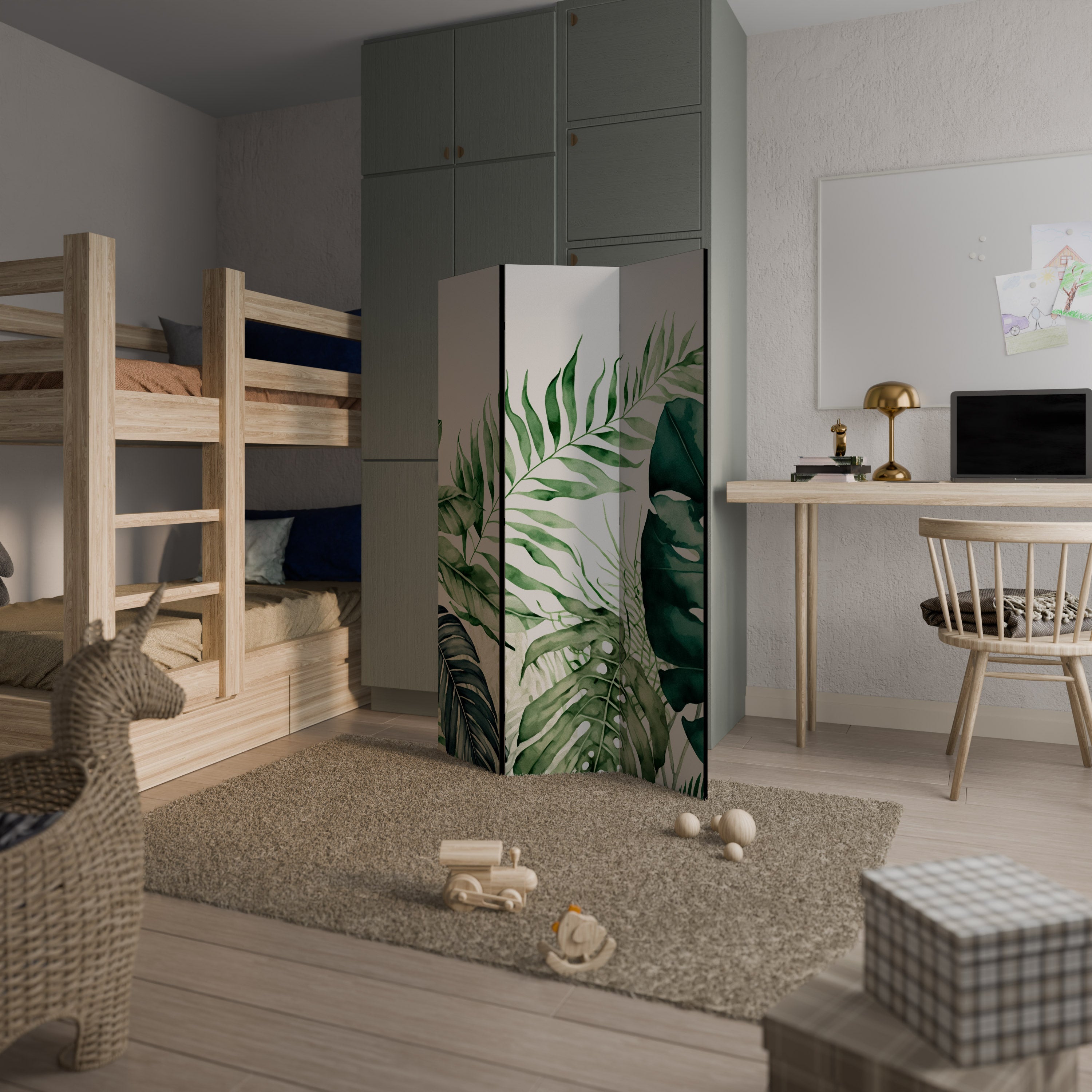 MONSTERA DREAM Διακοσμητικό παραβάν με 3 πάνελ