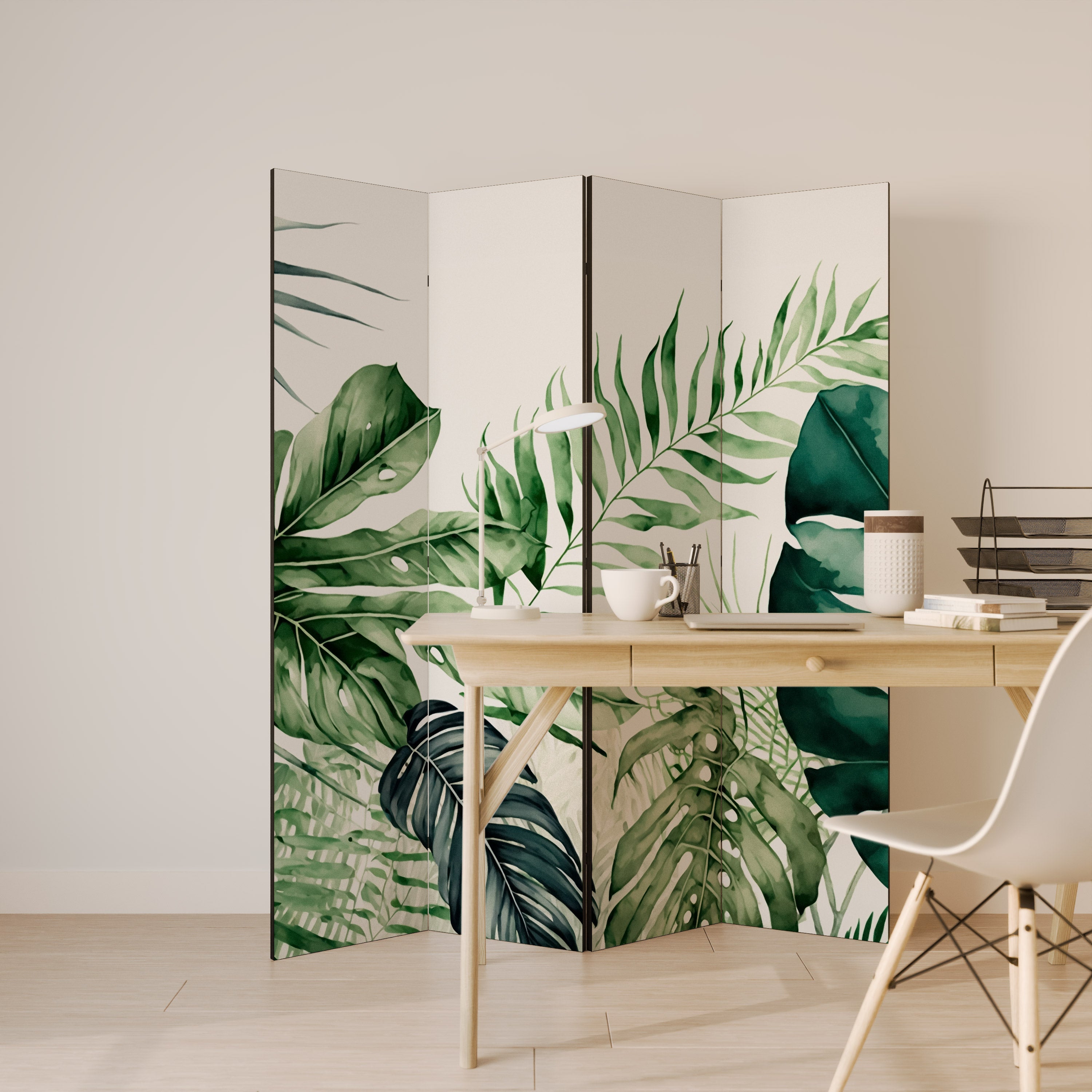 MONSTERA DREAM Διακοσμητικό διαχωριστικό δωματίου 4 πάνελ