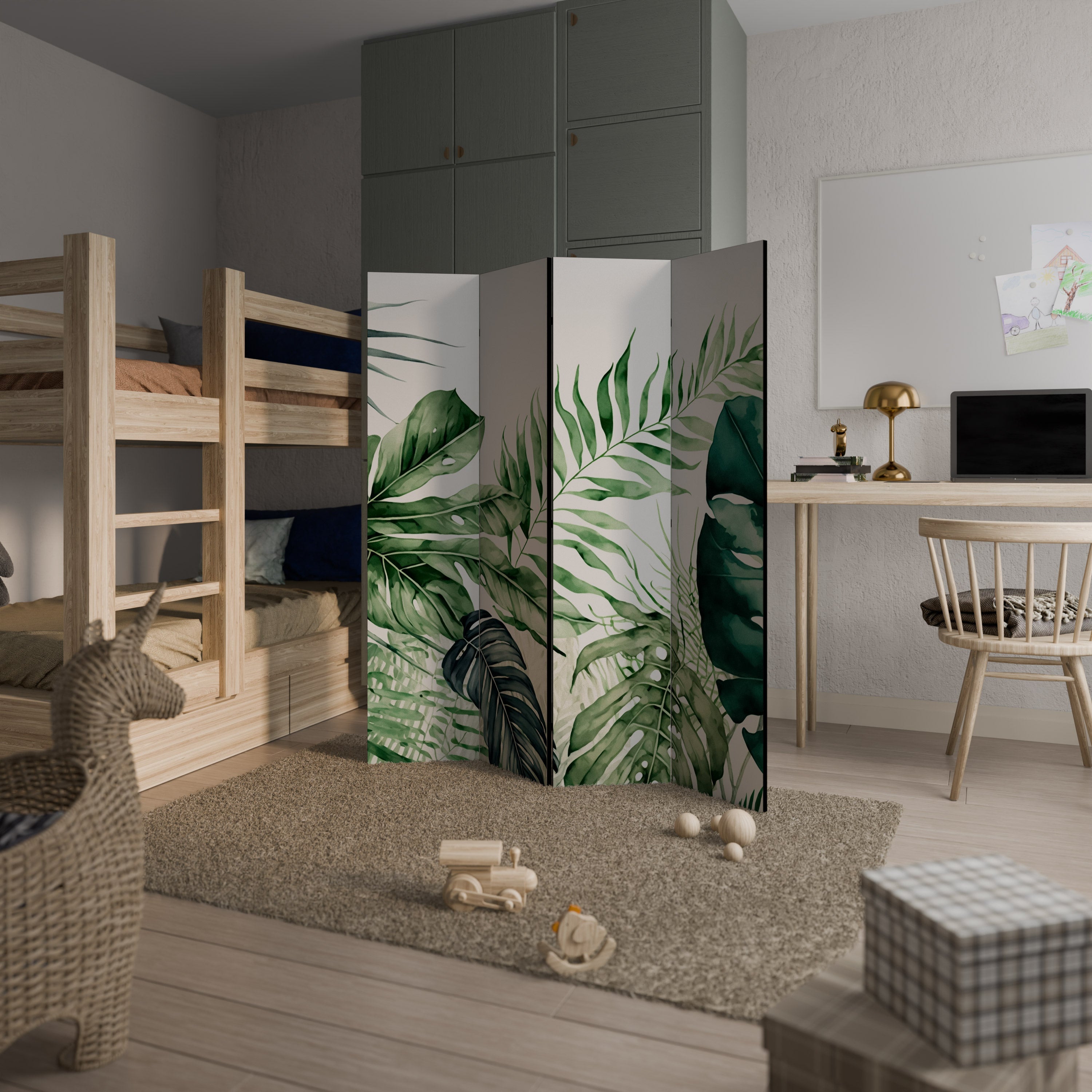 MONSTERA DREAM Διακοσμητικό διαχωριστικό δωματίου 4 πάνελ