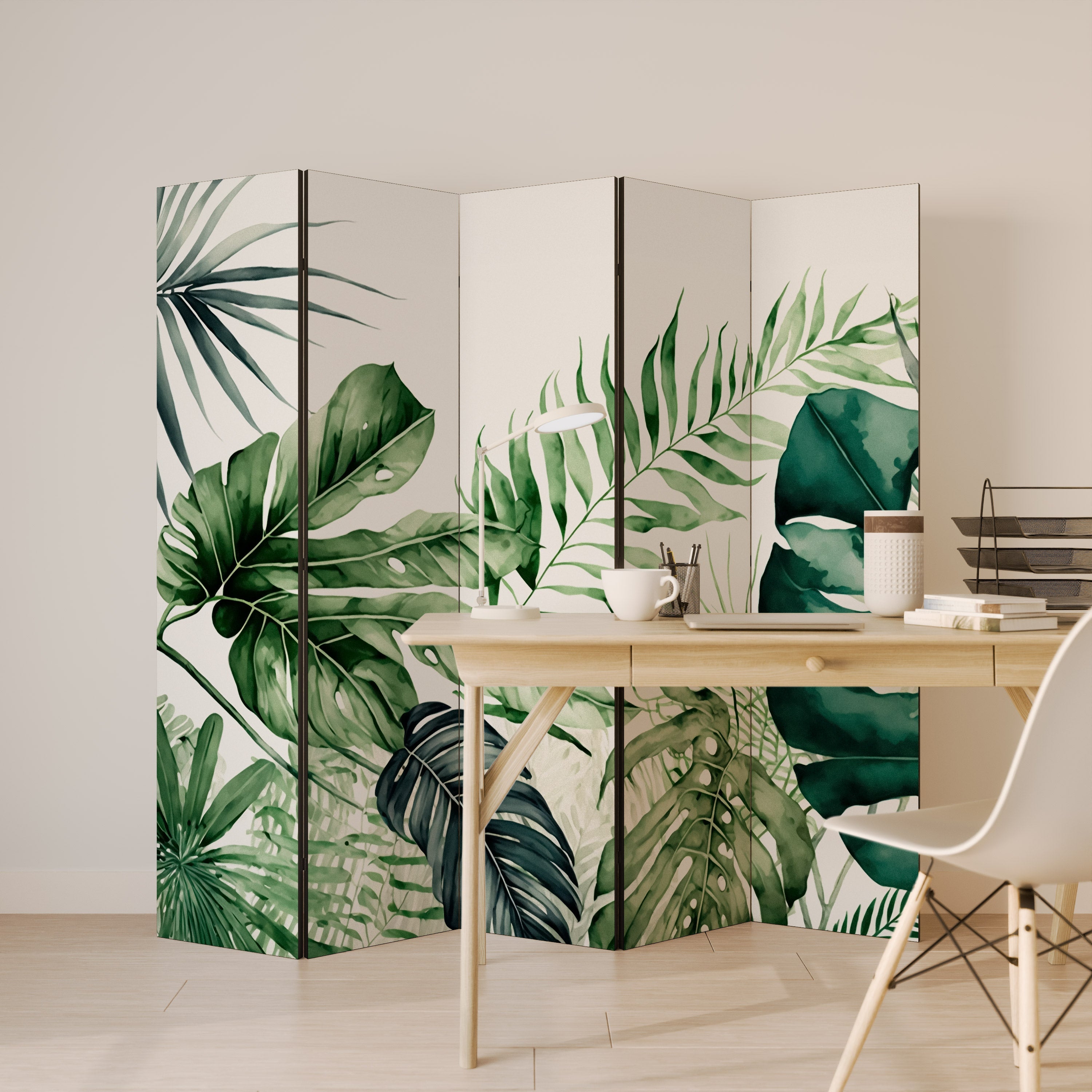 MONSTERA DREAM Διακοσμητικό διαχωριστικό δωματίου 5 πάνελ