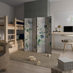 PEACEFUL SPRIGS 4-Panel Room Divider