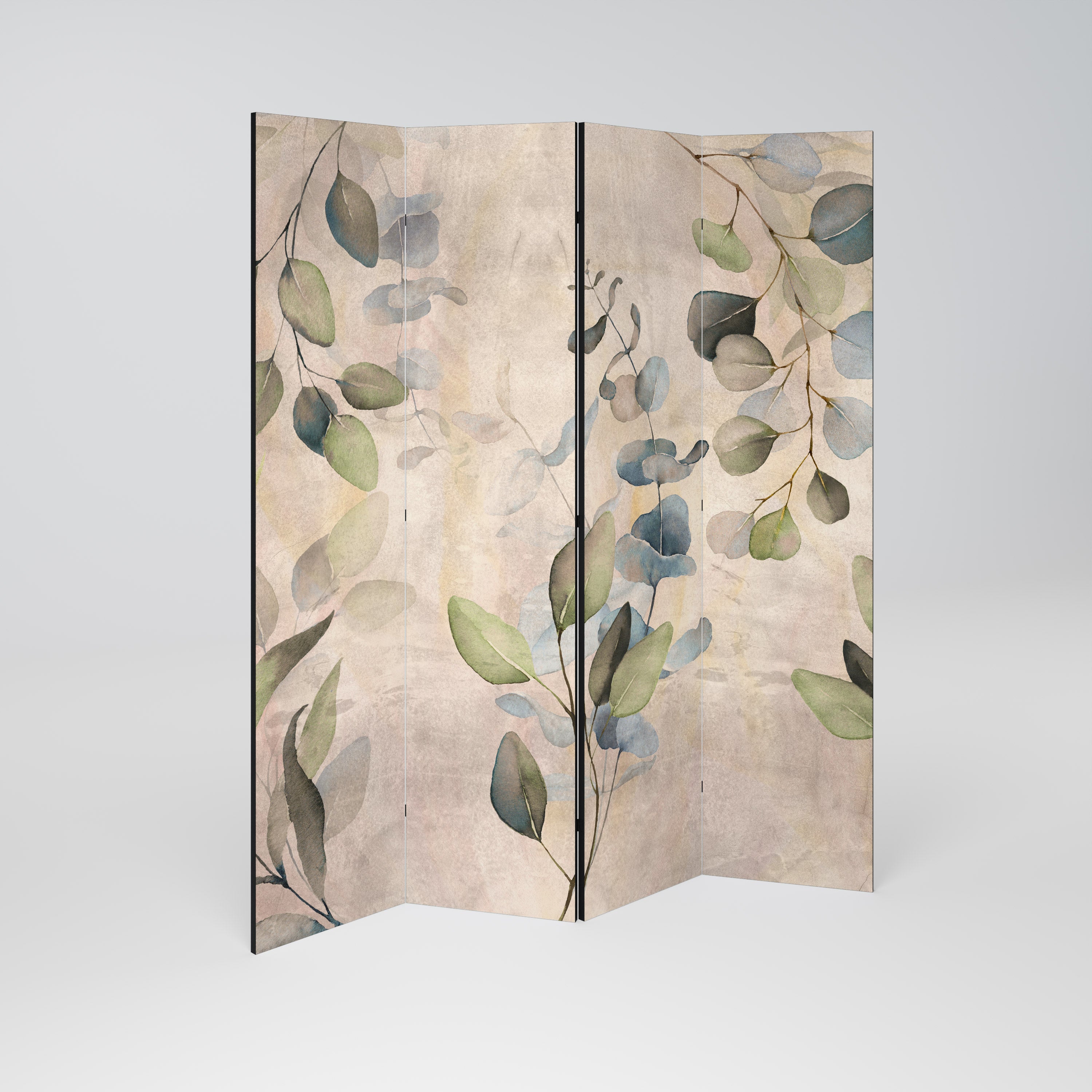 SOFT EARTHEN EMBRACE 4-Panel Room Divider