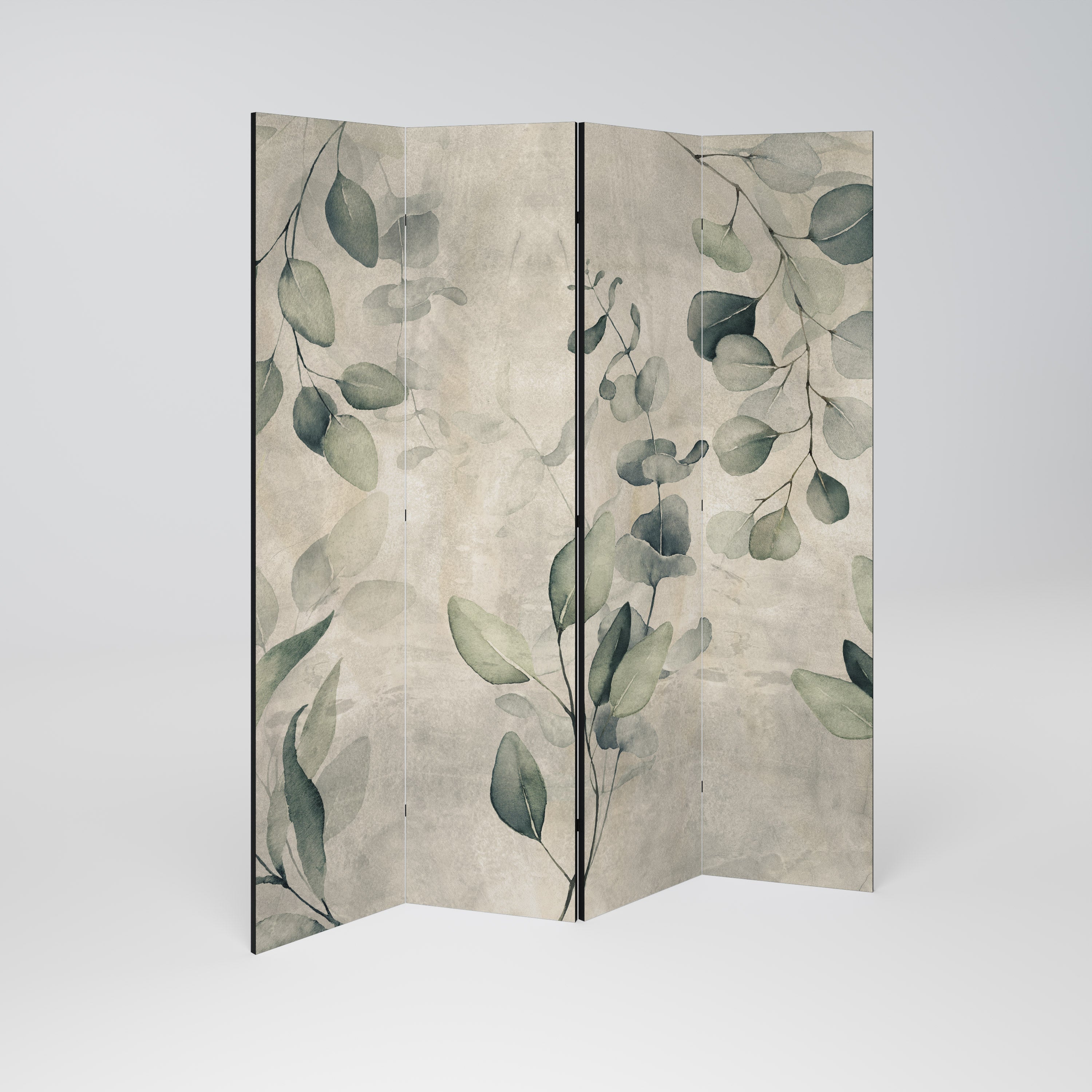 EARTHY TONED ELEGANCE 4-Panel Room Divider