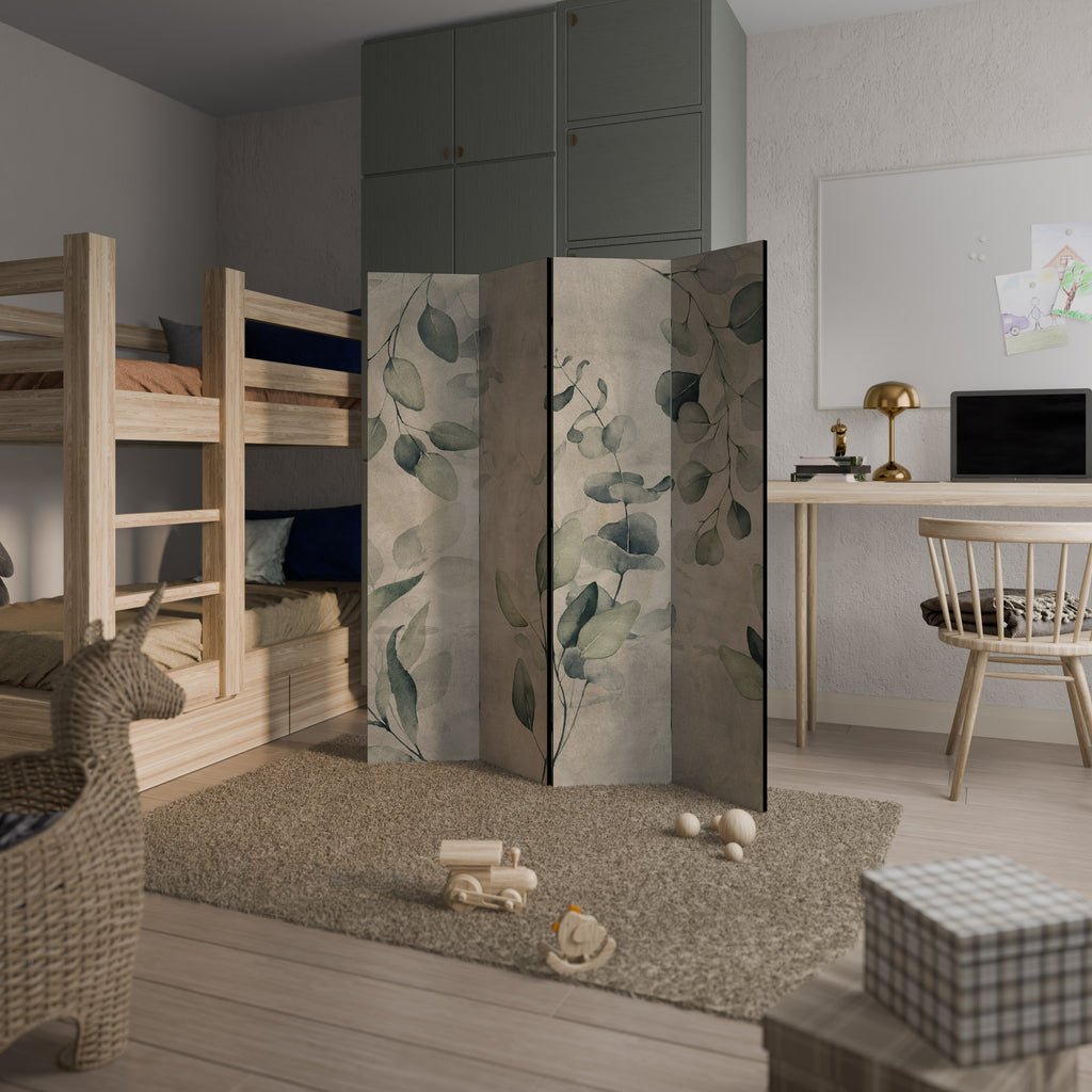 EARTHY TONED ELEGANCE 4-Panel Room Divider