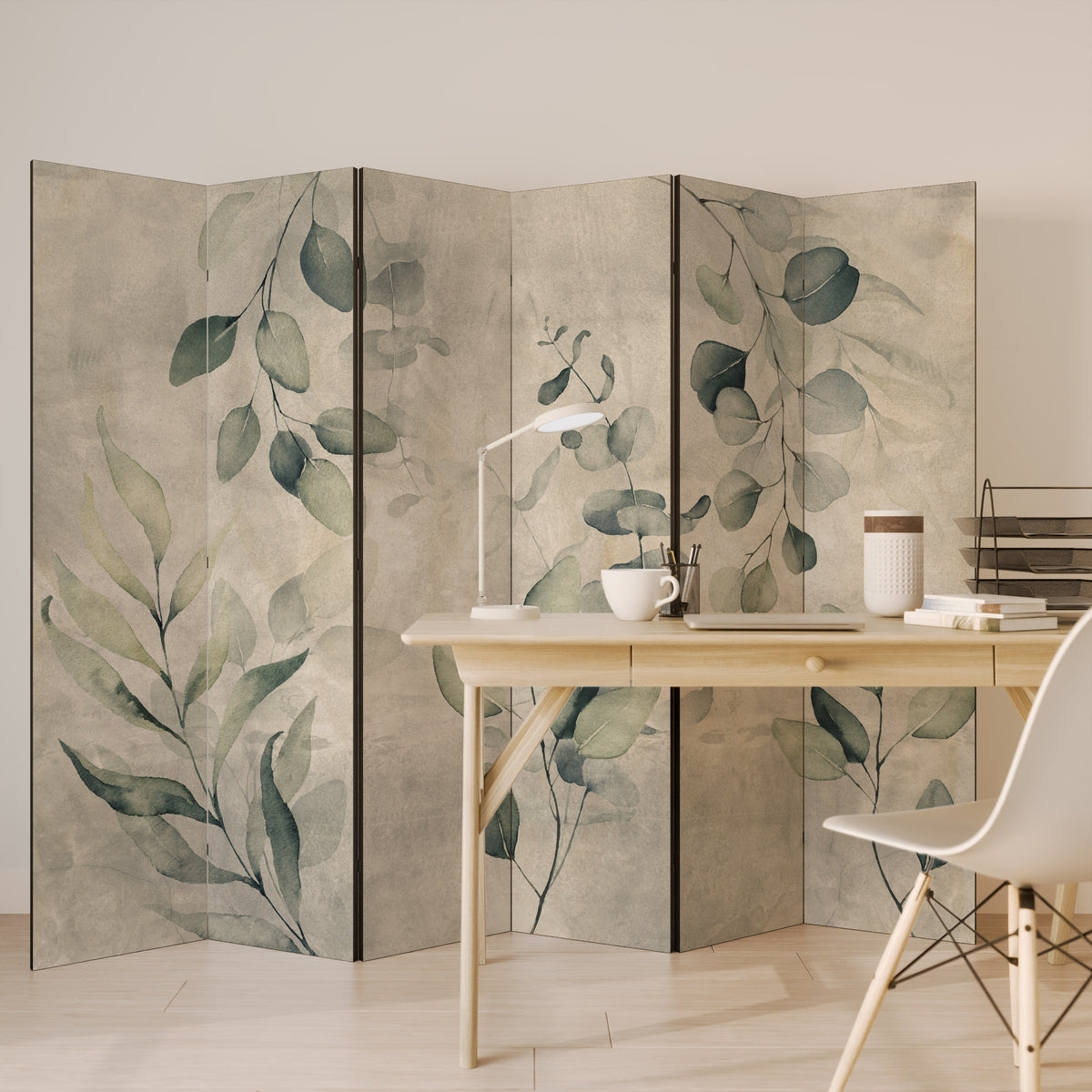 EARTHY TONED ELEGANCE Παραβάν με 6 πάνελ