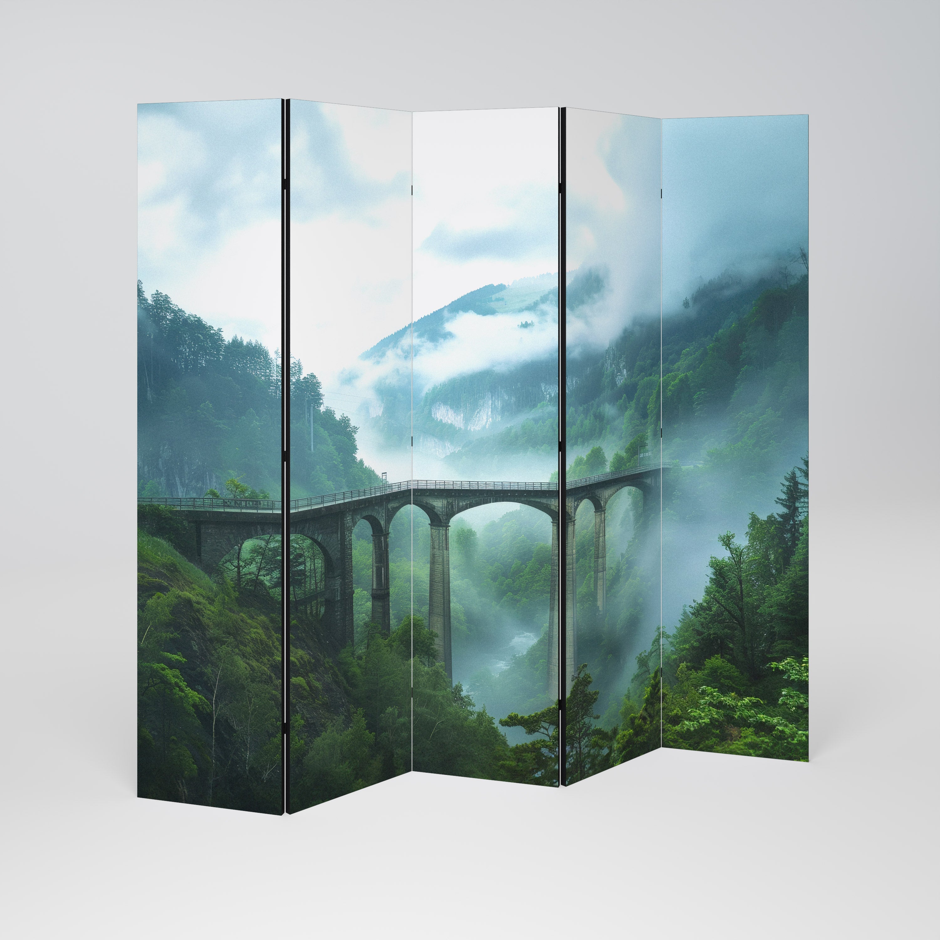 MISTY MOUNTAIN BRIDGES Παραβάν με 5 πάνελ