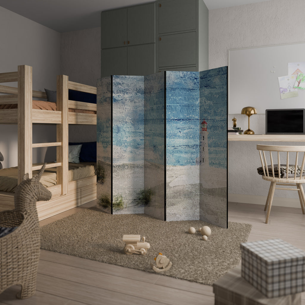 LIGHTHOUSE IN TRANQUILITY 5-Panel Room Divider