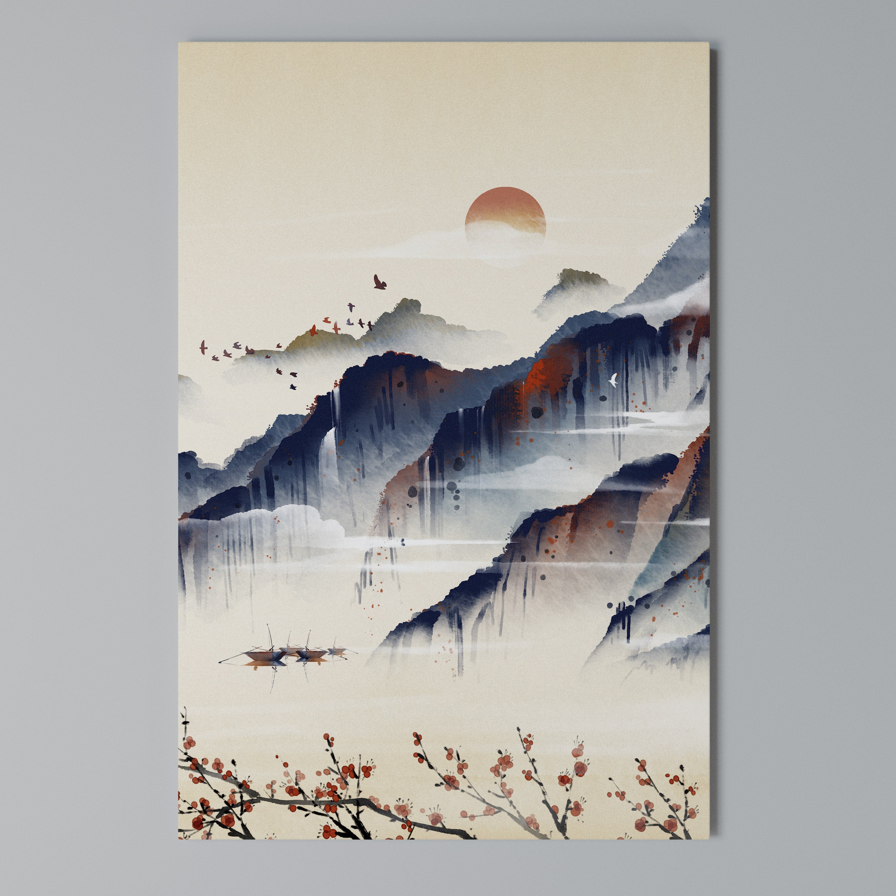 JAPANESE LANDSCAPE Κατακόρυφος Πίνακας σε Καμβά