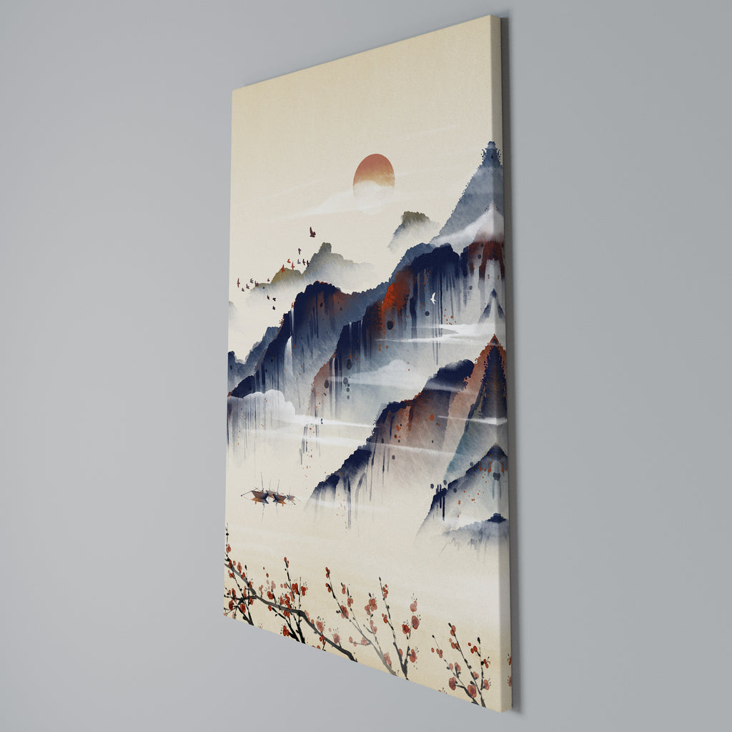 JAPANESE LANDSCAPE Vertical Canvas Print
