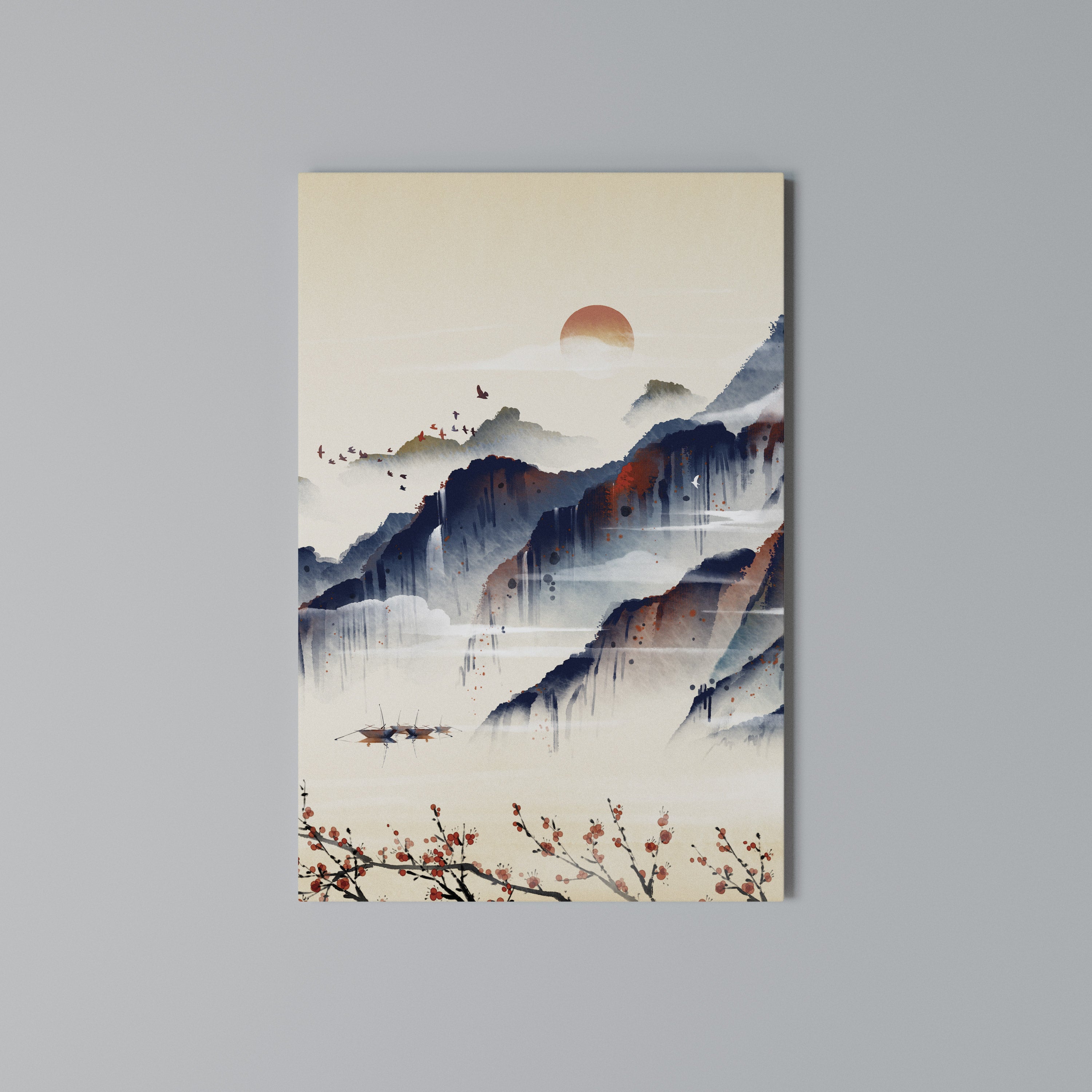 JAPANESE LANDSCAPE Κατακόρυφος Πίνακας σε Καμβά