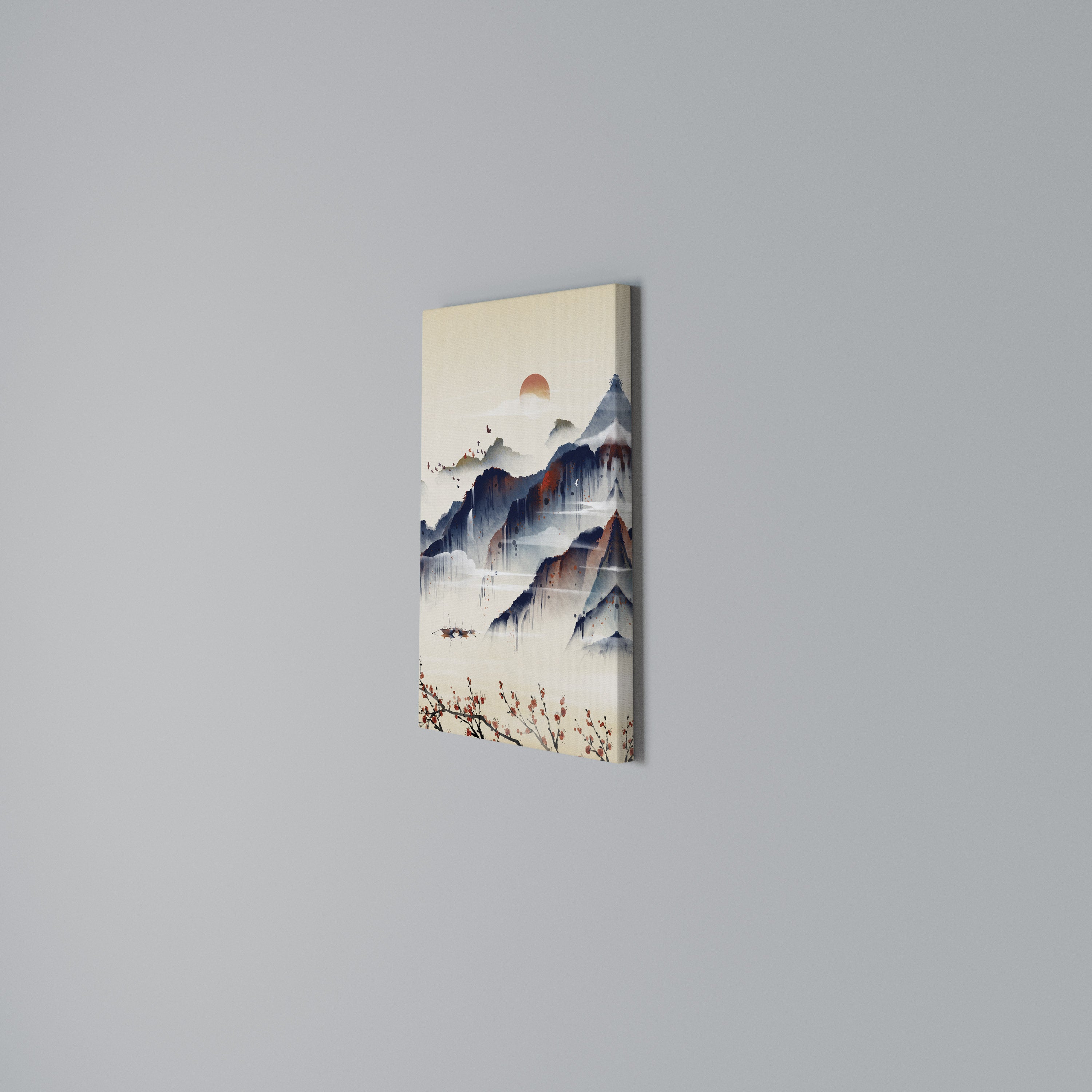 JAPANESE LANDSCAPE Vertical Canvas Print