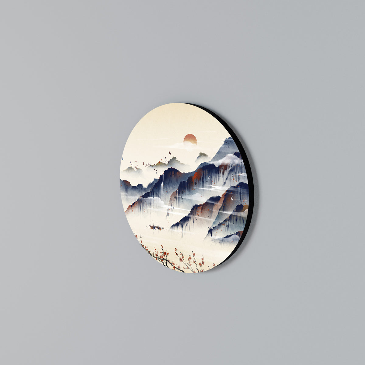 JAPANESE LANDSCAPE Στρογγυλός πίνακας ζωγραφικής