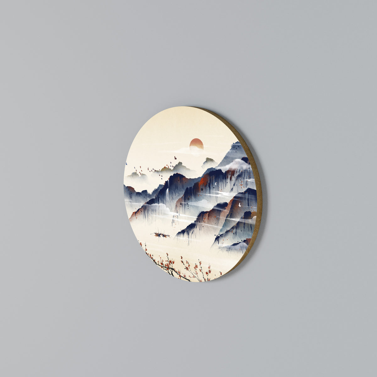 JAPANESE LANDSCAPE Στρογγυλός πίνακας ζωγραφικής