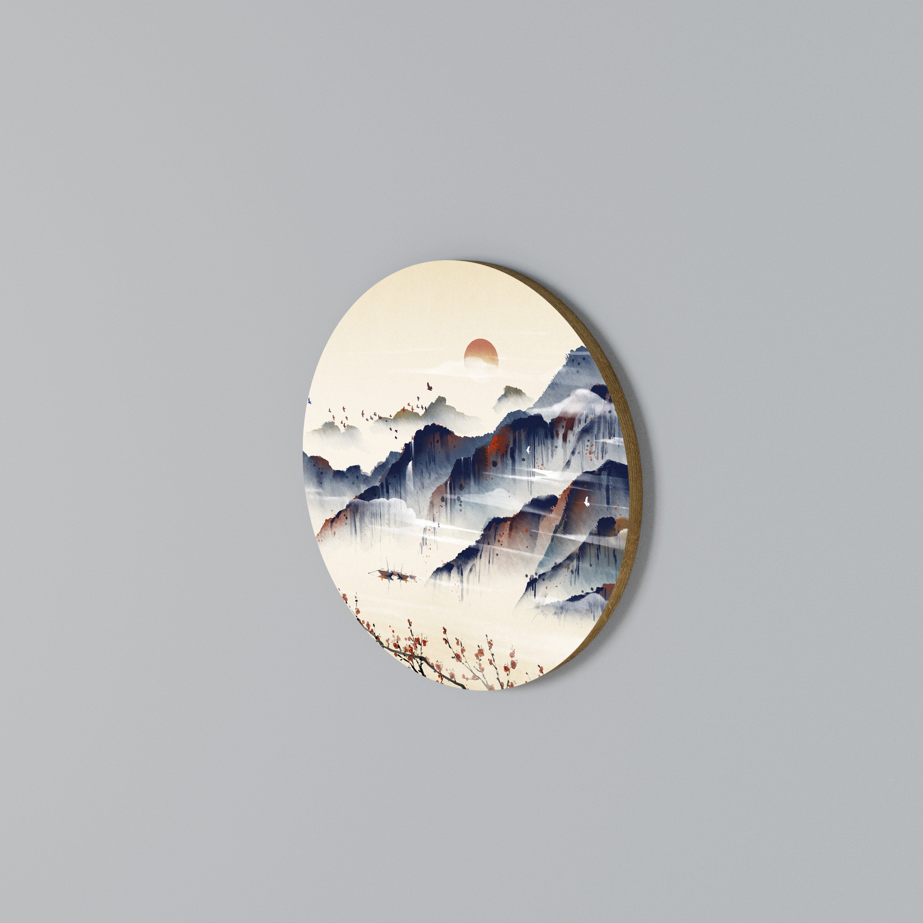 JAPANESE LANDSCAPE Round Wall Art