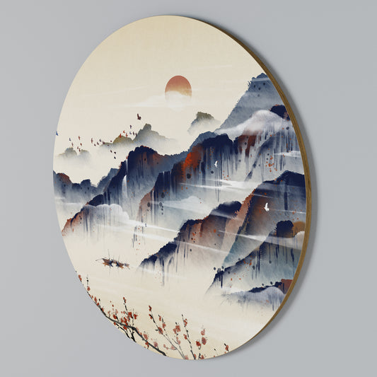 JAPANESE LANDSCAPE Στρογγυλός πίνακας ζωγραφικής