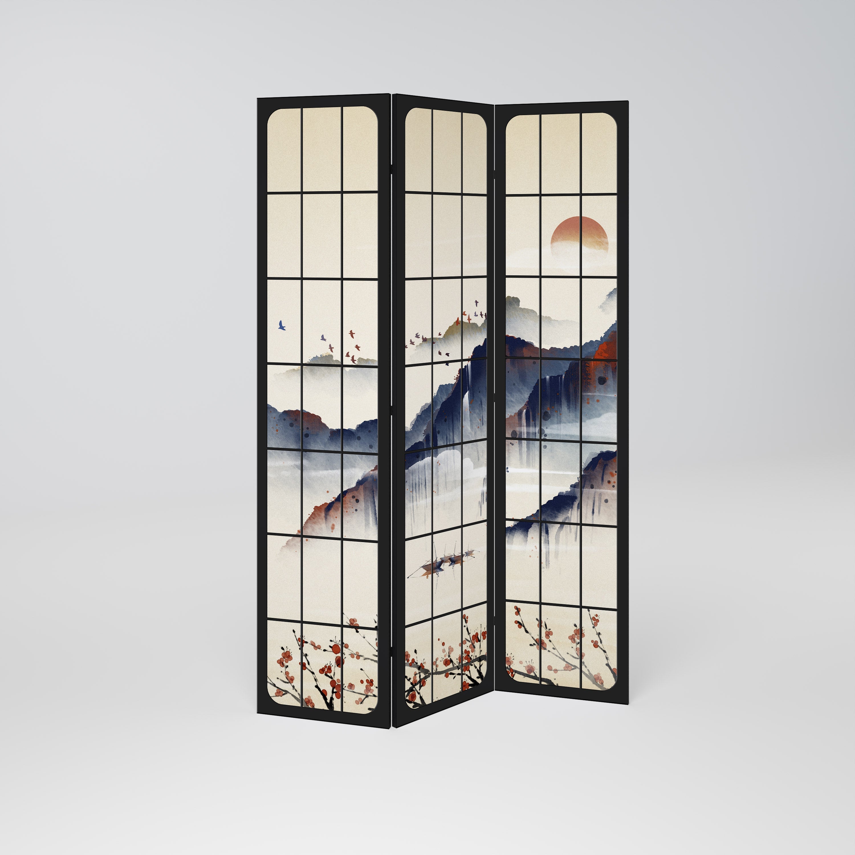 Διακοσμητικό διαχωριστικό δωματίου JAPANESE LANDSCAPE 3 πάνελ