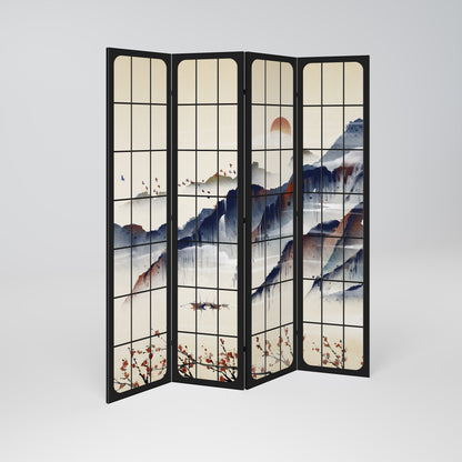 JAPANESE LANDSCAPE Παραβάν με 4 πάνελ