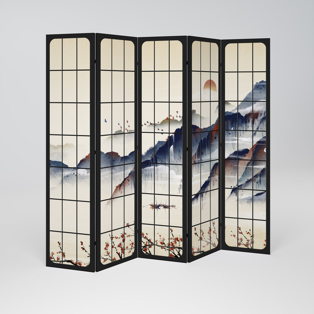 Διακοσμητικό διαχωριστικό δωματίου JAPANESE LANDSCAPE 5 πάνελ