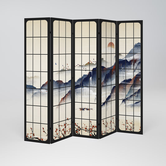 JAPANESE LANDSCAPE Παραβάν με 5 πάνελ