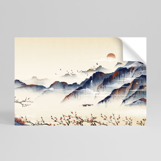 JAPANESE LANDSCAPE Αυτοκόλλητη Αφίσα οριζόντια