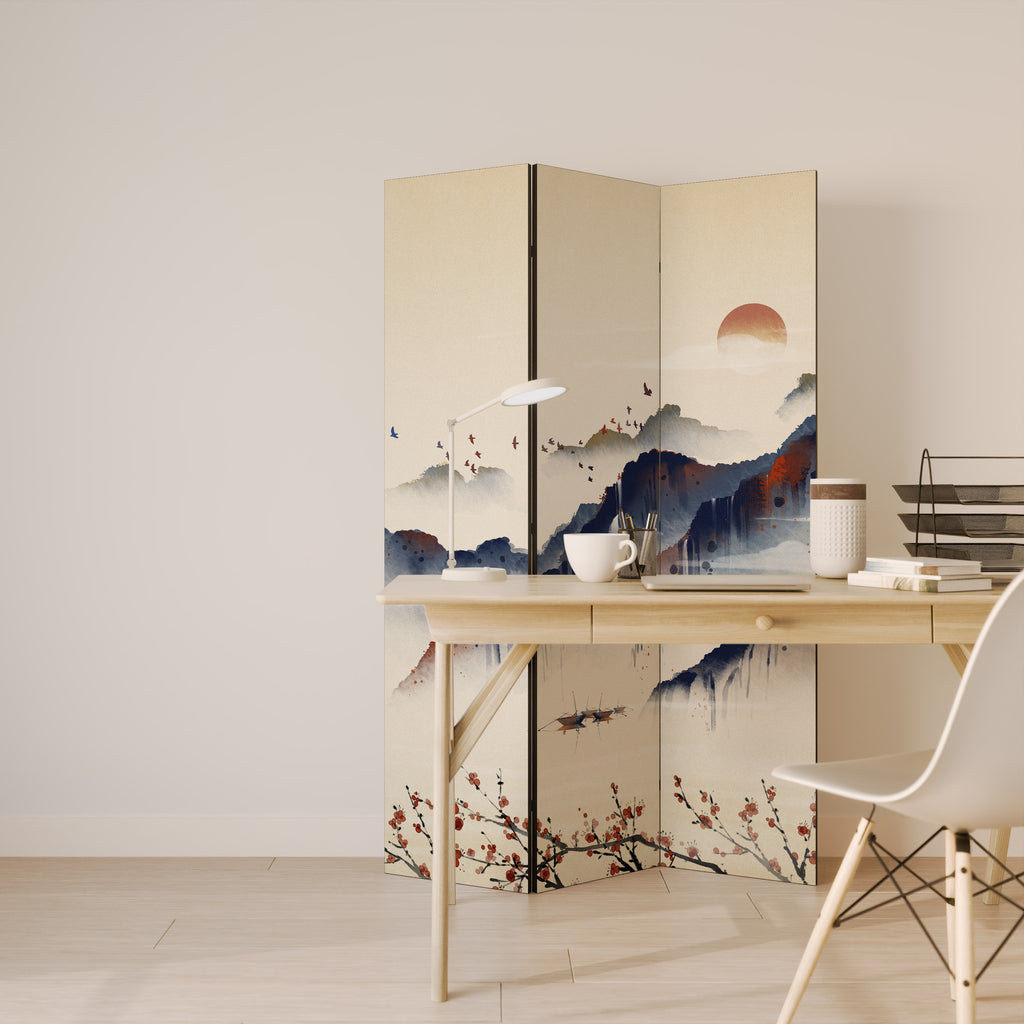 ORIENTAL LANDSCAPE Παραβάν με 3 πάνελ