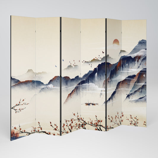 ORIENTAL LANDSCAPE Παραβάν με 6 πάνελ
