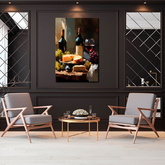 VINTAGE VINEYARD LUXURY Vertical Canvas Print
