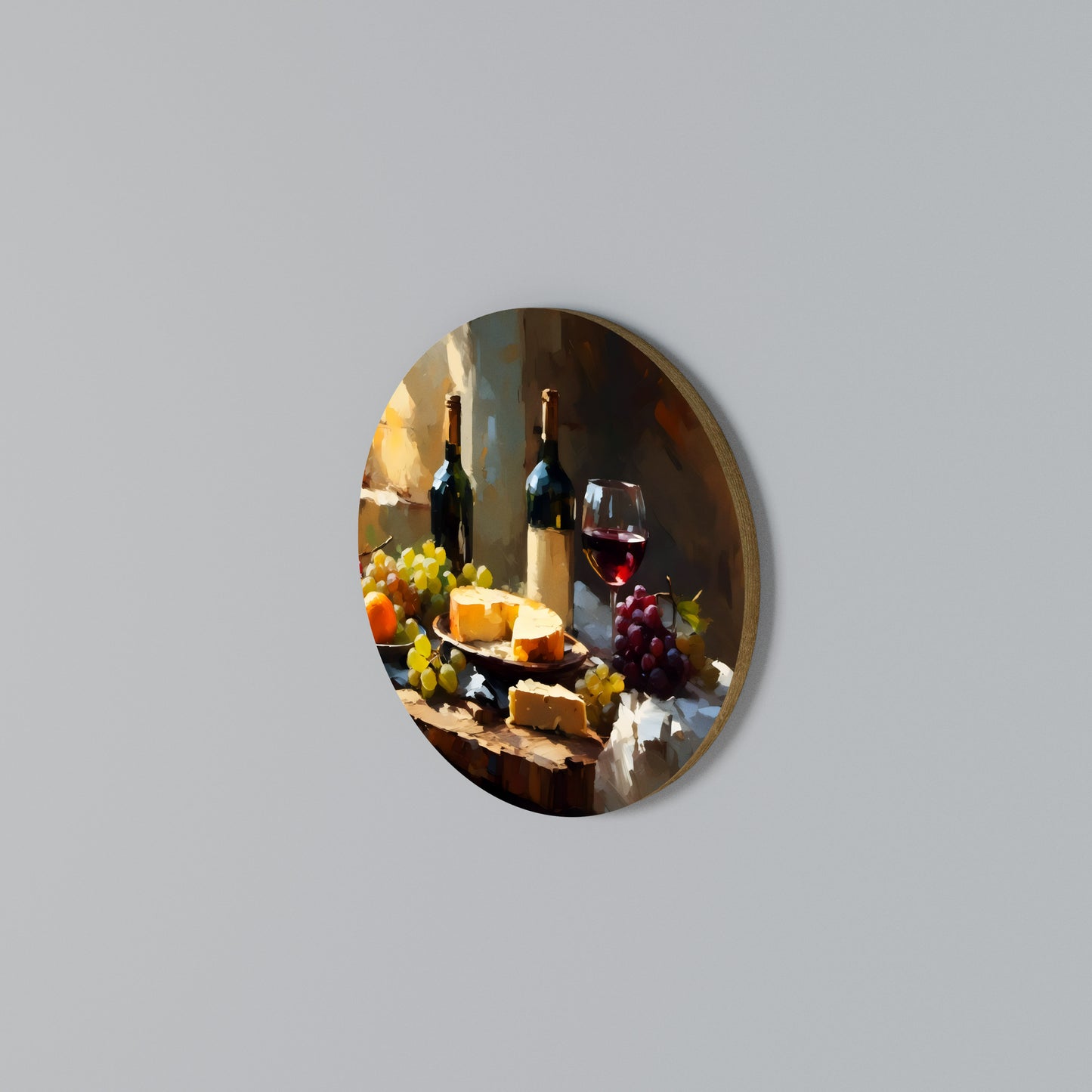 VINTAGE VINEYARD LUXURY Στρογγυλός πίνακας ζωγραφικής