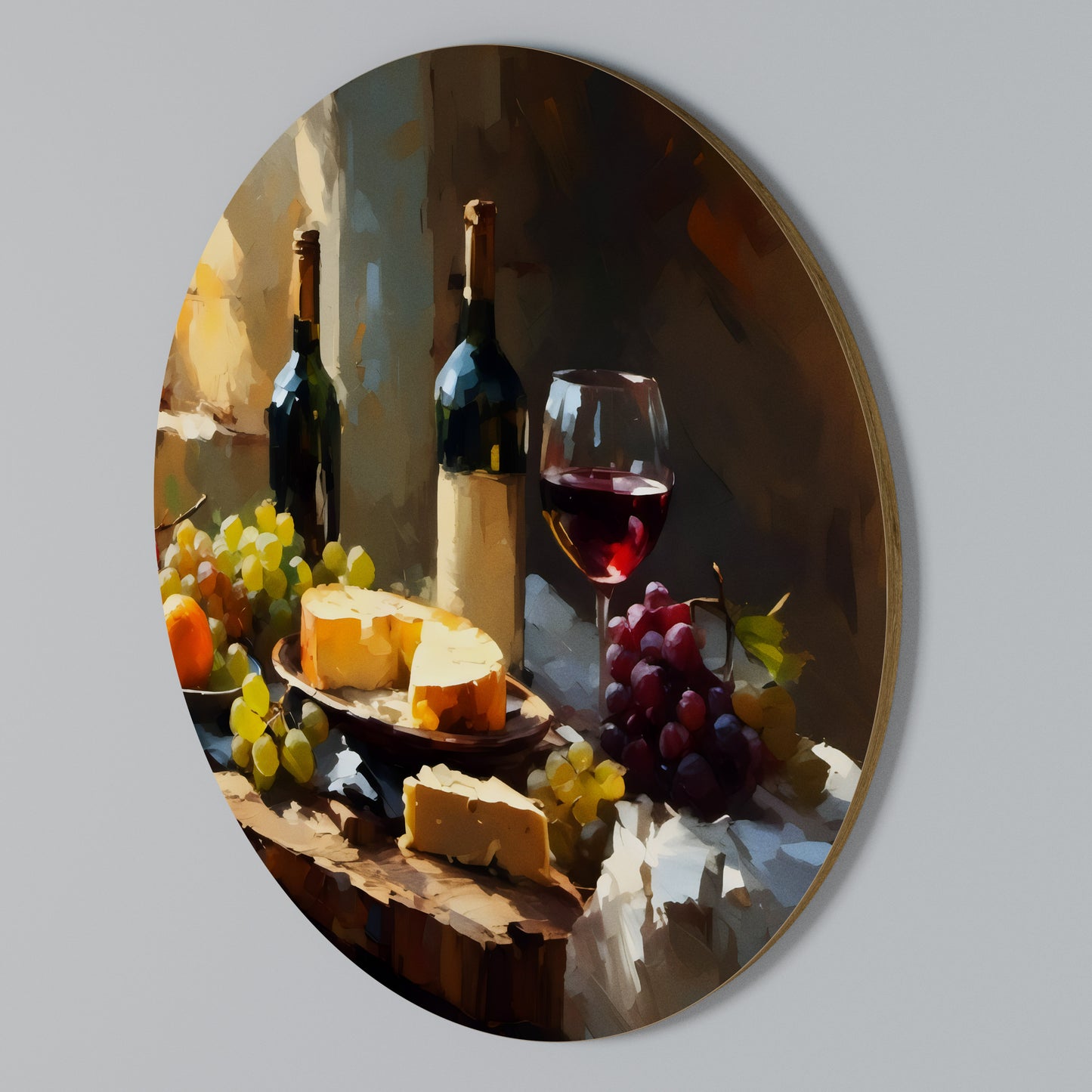 VINTAGE VINEYARD LUXURY Στρογγυλός πίνακας ζωγραφικής