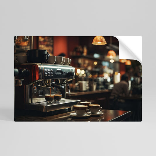 BARISTA’S DREAM MACHINE Αυτοκόλλητη Αφίσα οριζόντια