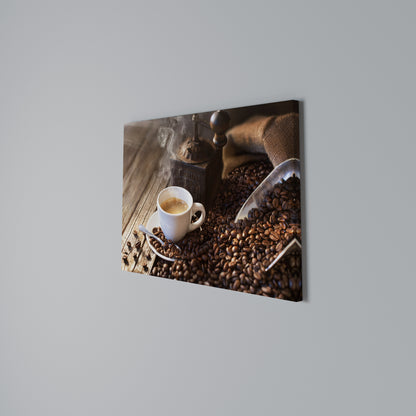 STEAMING BREWED DELIGHT Horizontal Canvas Print