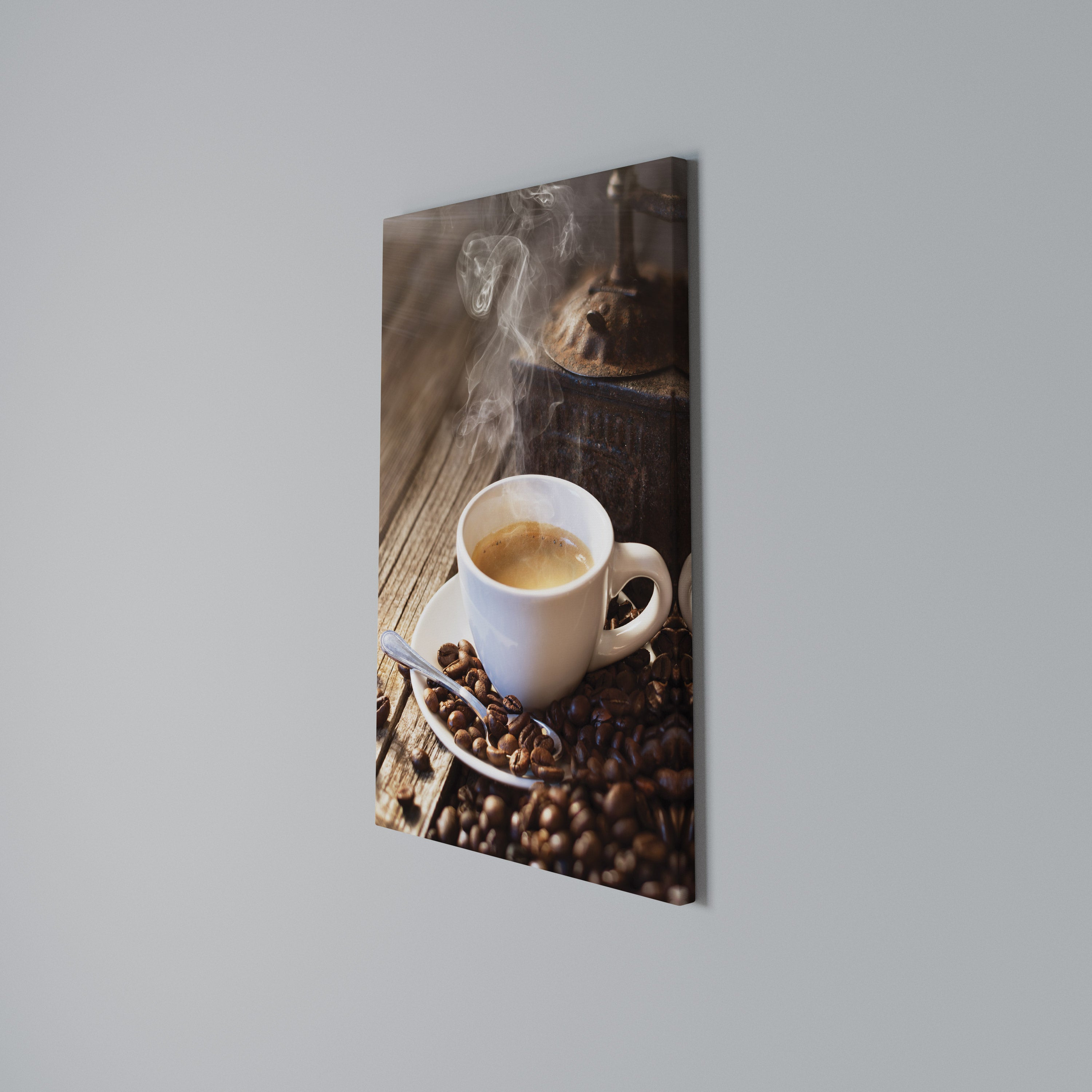 STEAMING BREWED DELIGHT Κατακόρυφος Πίνακας σε Καμβά