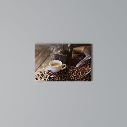 STEAMING BREWED DELIGHT Horizontal Canvas Print