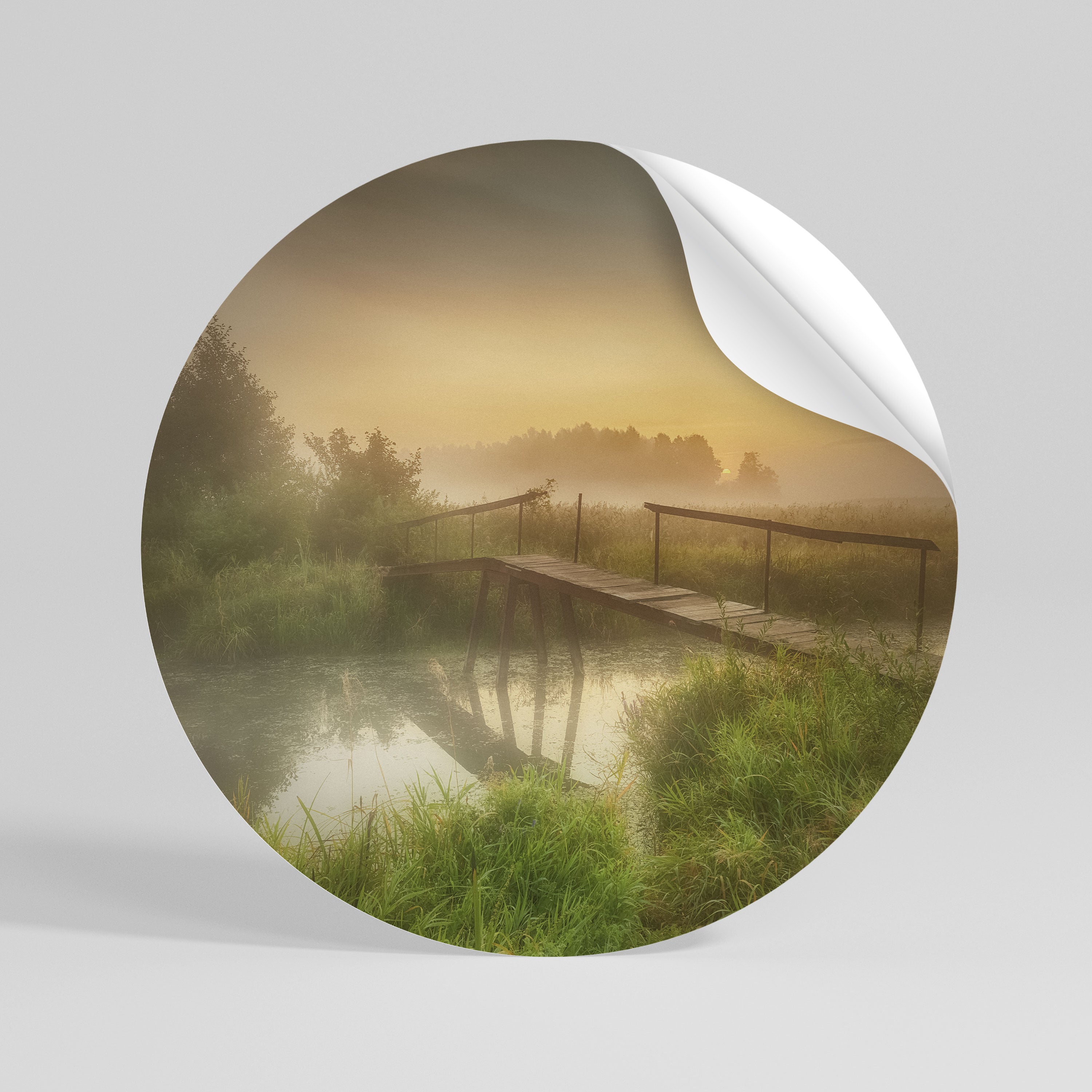 DREAMY HAZE Αυτοκόλλητη Αφίσα στρογγυλή