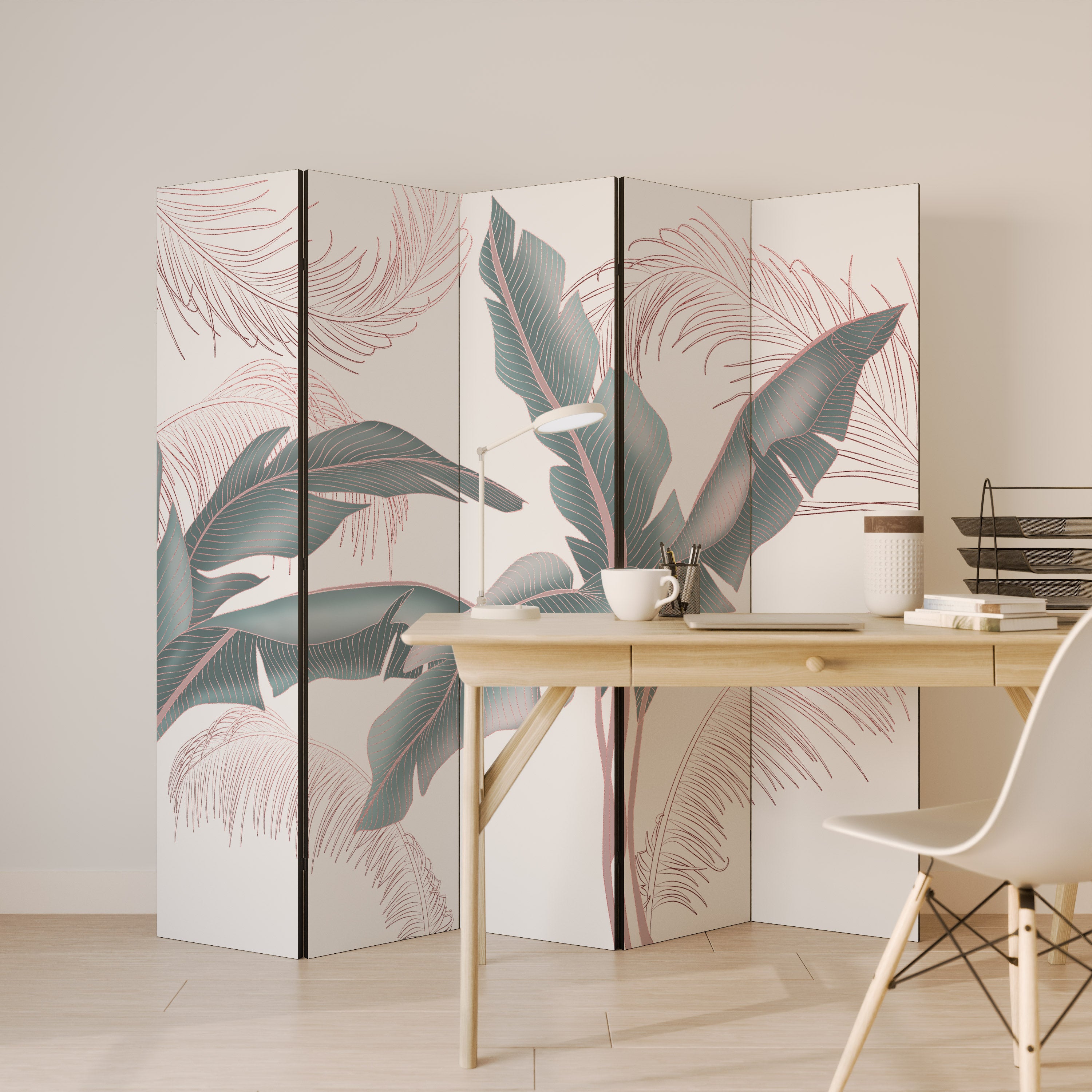 DELICATE BLISS 5-Panel Room Divider