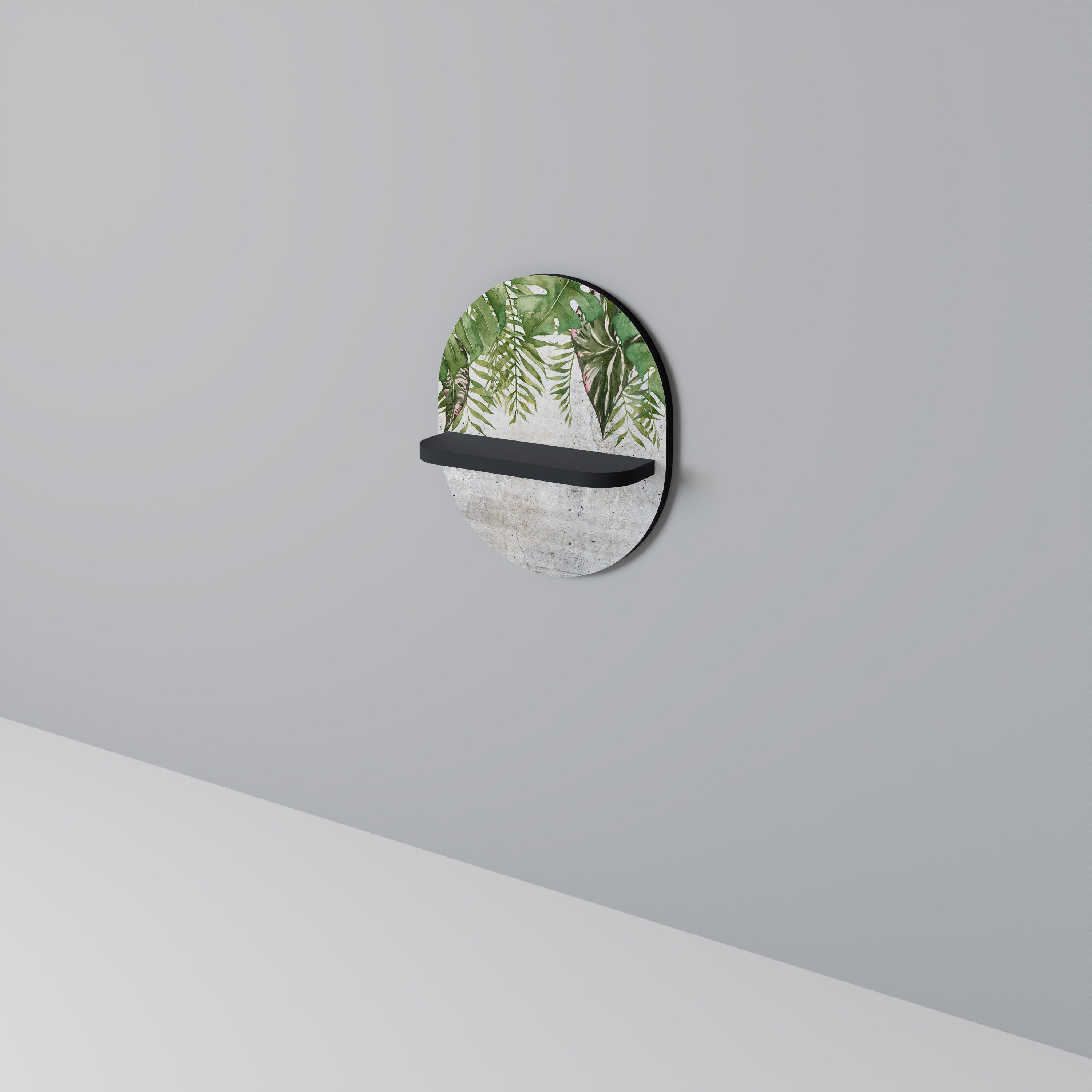 Οβάλ Ράφι URBAN TROPICS σε Μαύρο Φινίρισμα