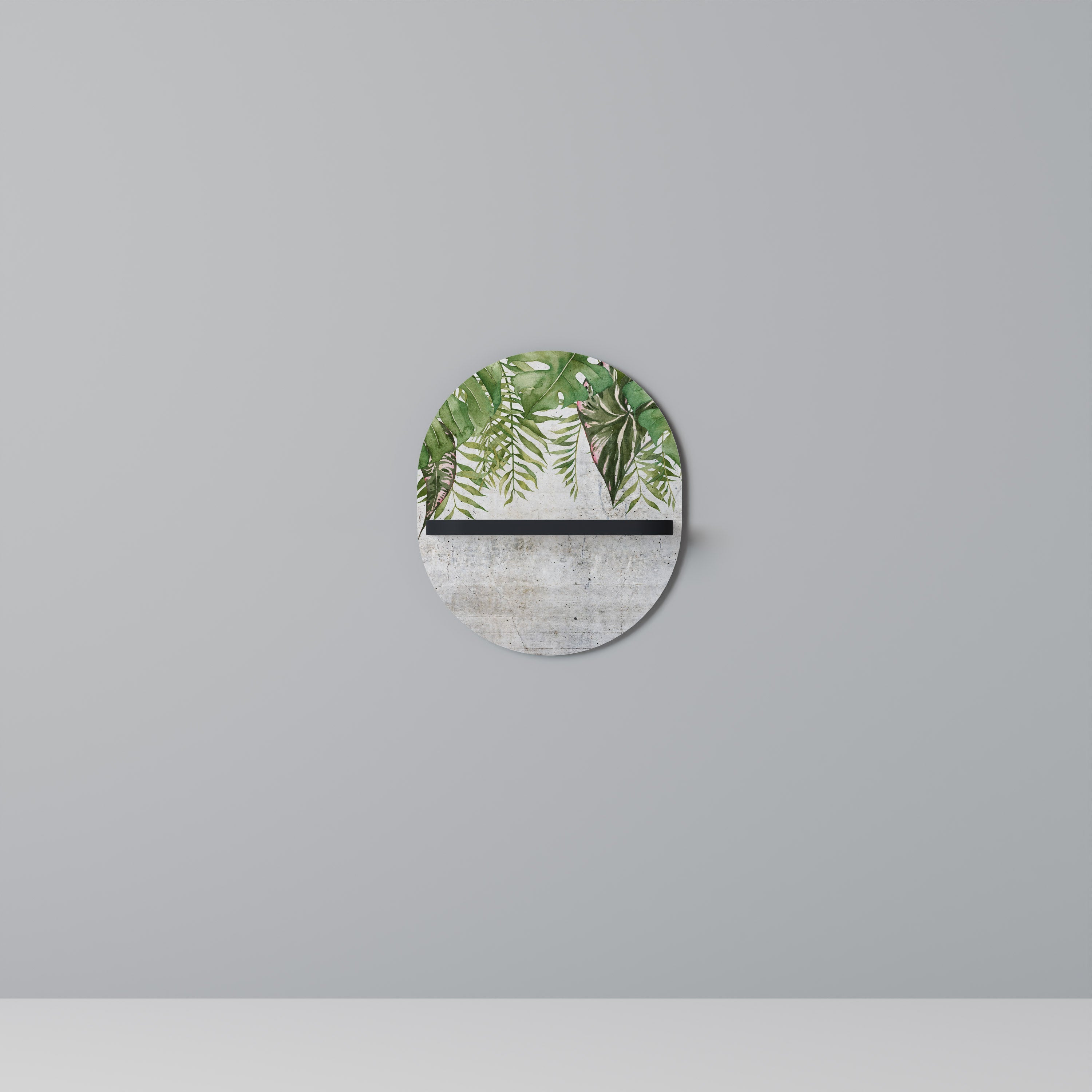Οβάλ Ράφι URBAN TROPICS σε Μαύρο Φινίρισμα