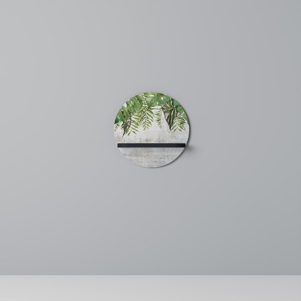 Στρογγυλό ράφι τέχνης URBAN TROPICS σε μαύρο φινίρισμα