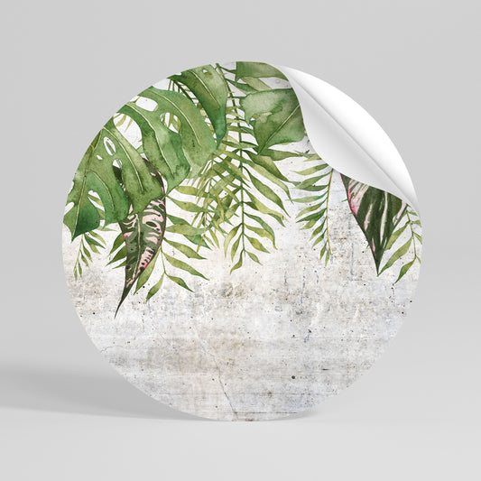 URBAN TROPICS Αυτοκόλλητη Αφίσα στρογγυλή