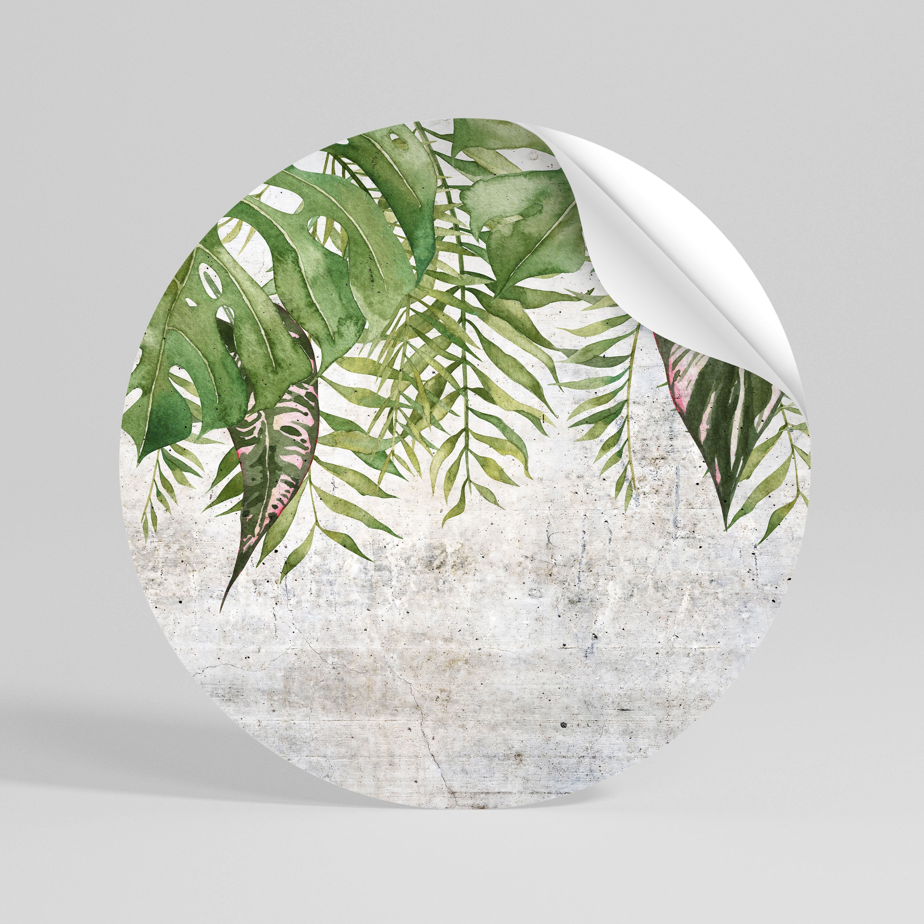 URBAN TROPICS Αυτοκόλλητη Αφίσα στρογγυλή