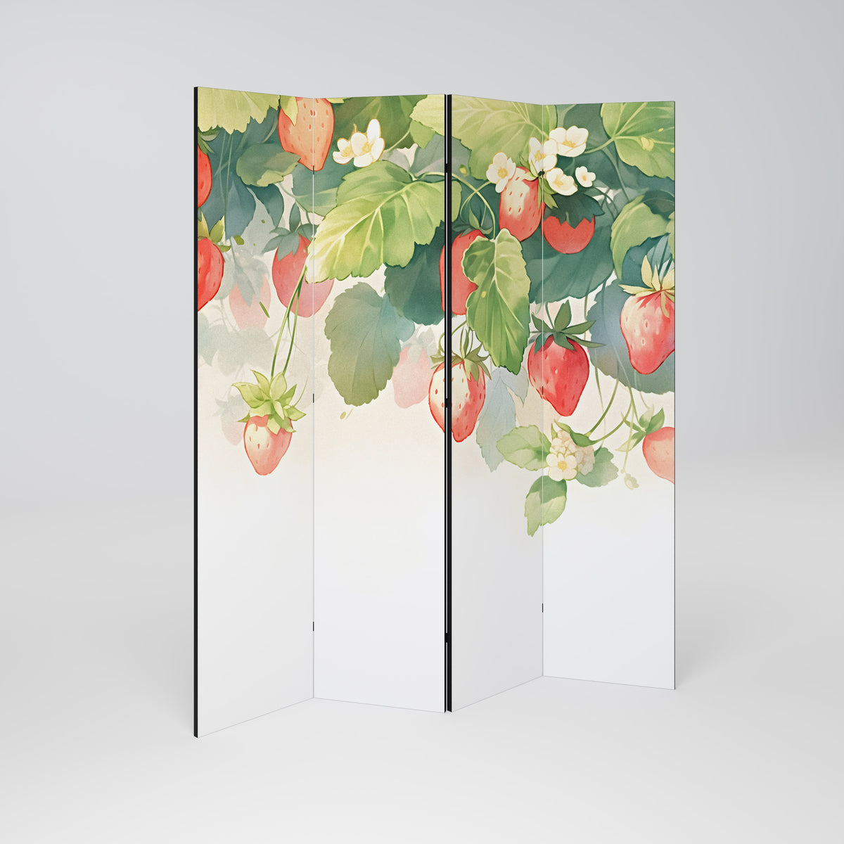 STRAWBERRY DREAMSCAPE Παραβάν με 4 πάνελ