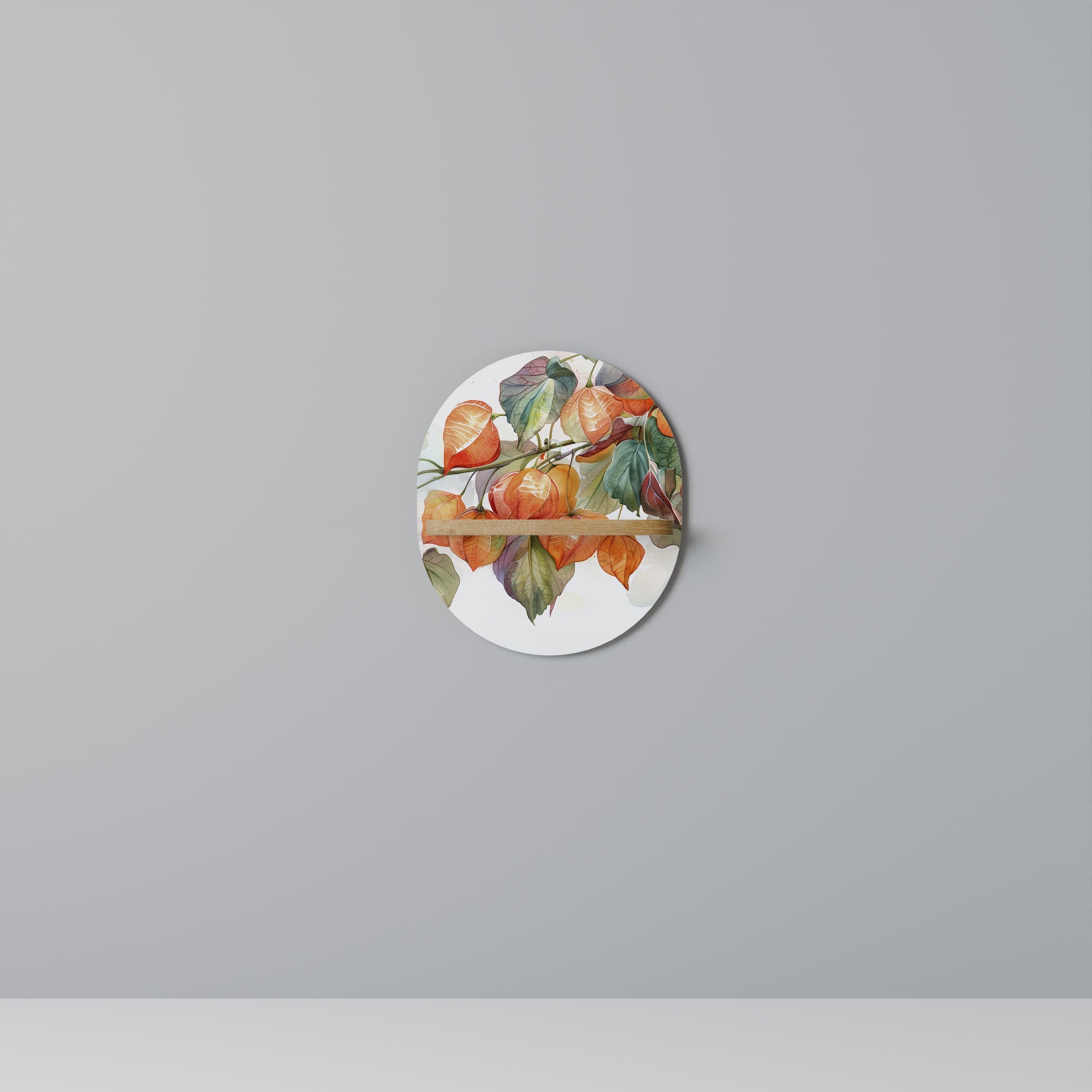 FLEETING DAYS Oval Art Shelf In Oak Effect