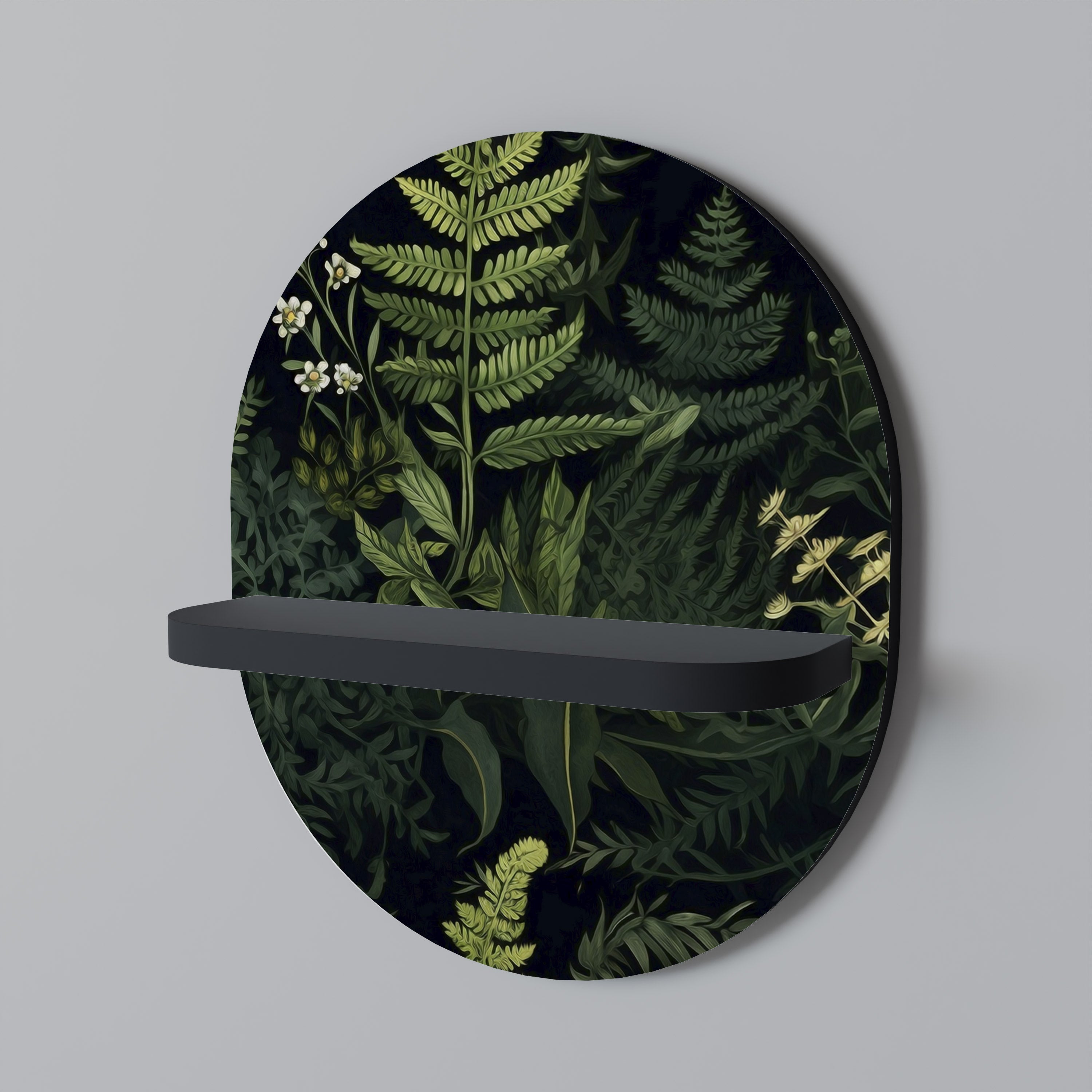 Οβάλ Ράφι Τέχνης FOREST WONDERS σε Μαύρο Φινίρισμα
