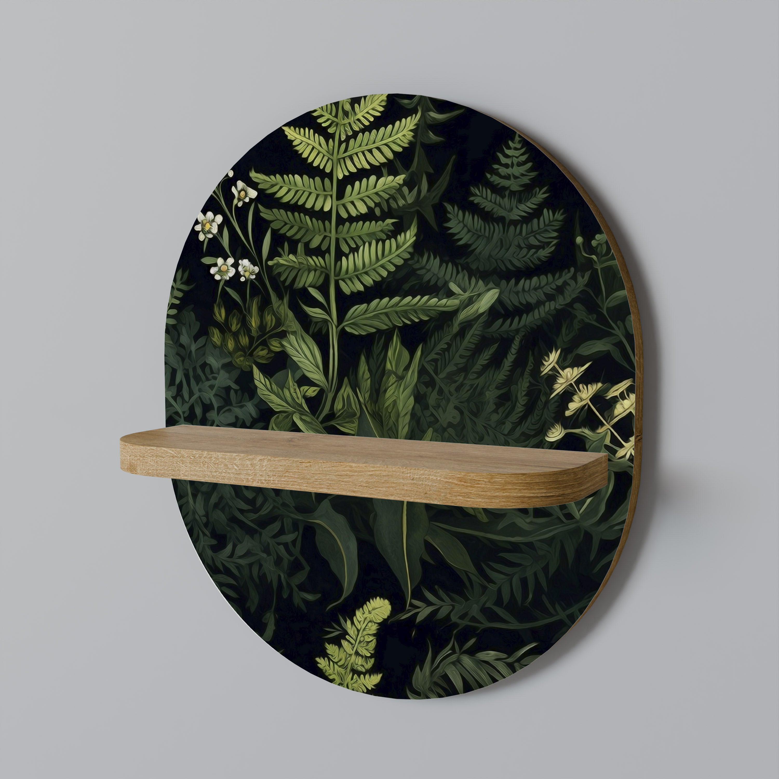 FOREST WONDERS Oval Art Shelf In Oak Effect