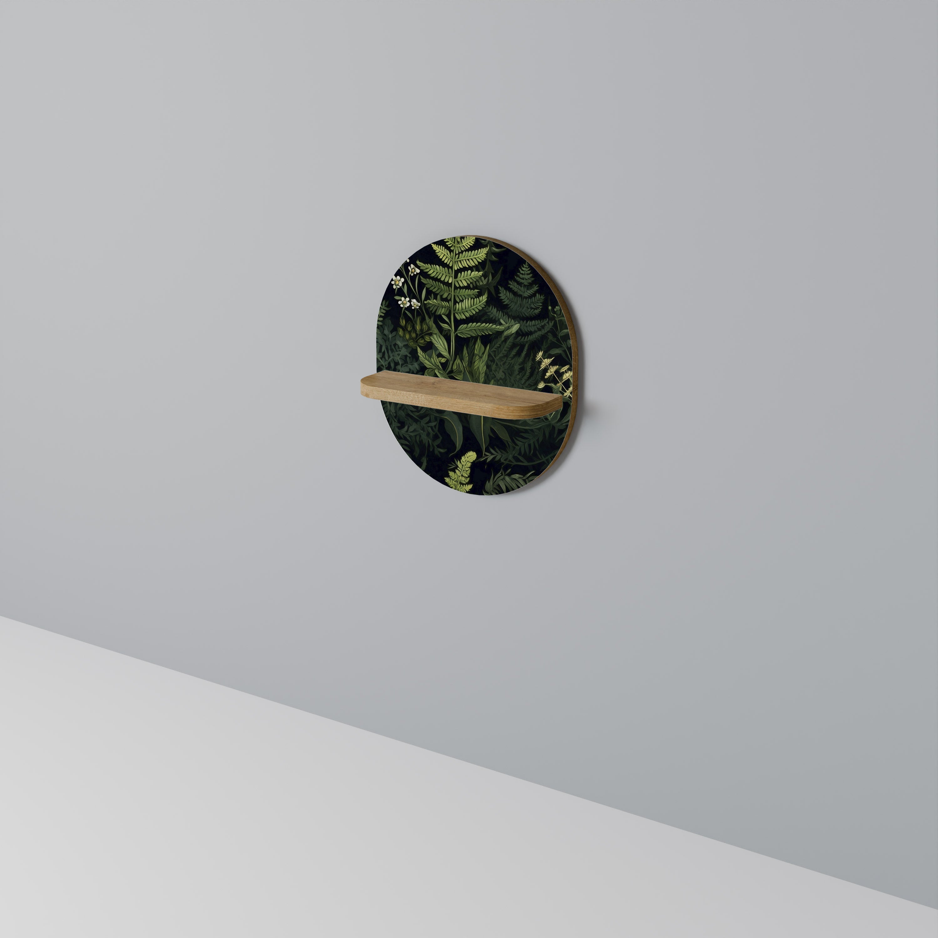 FOREST WONDERS Oval Art Shelf In Oak Effect