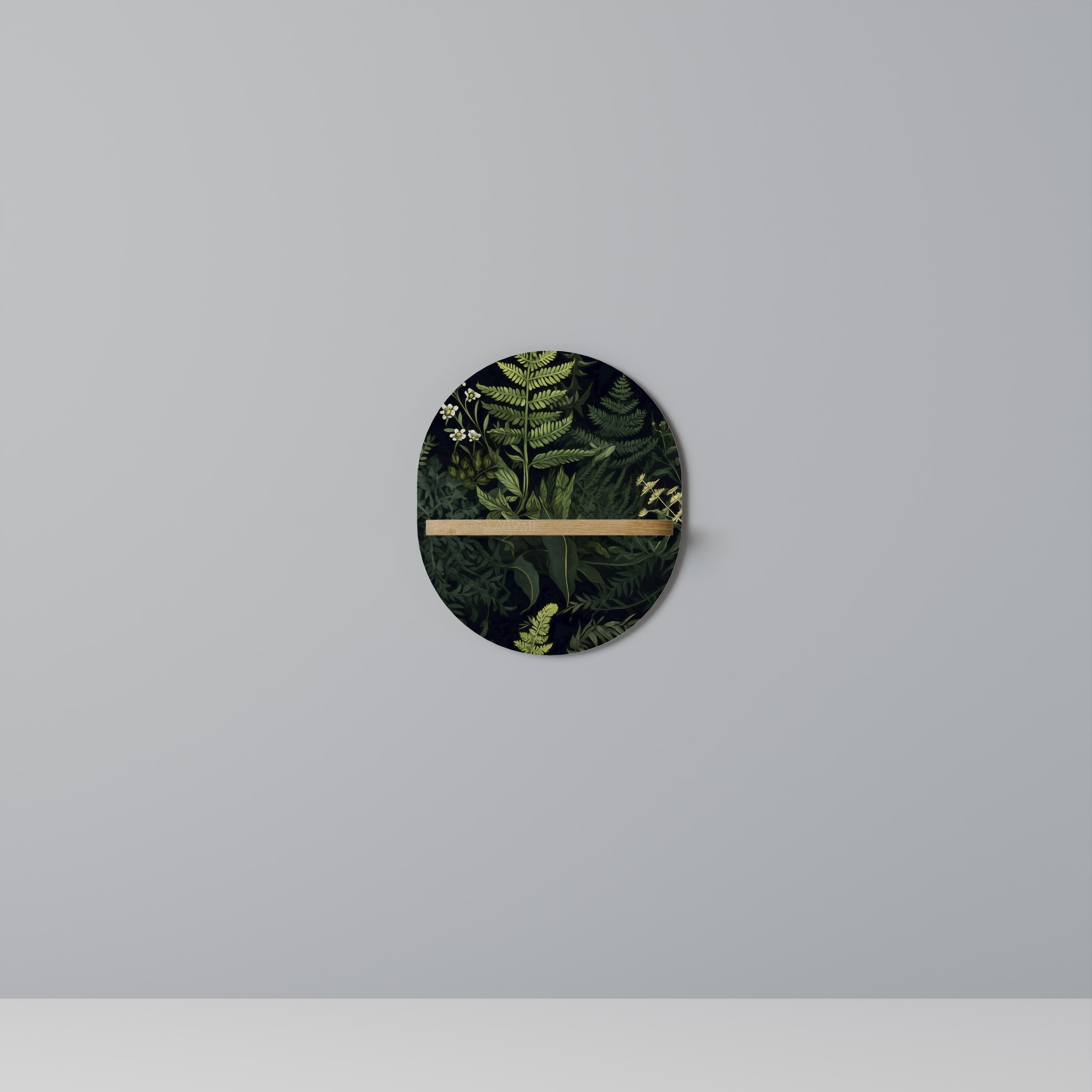 FOREST WONDERS Oval Art Shelf In Oak Effect